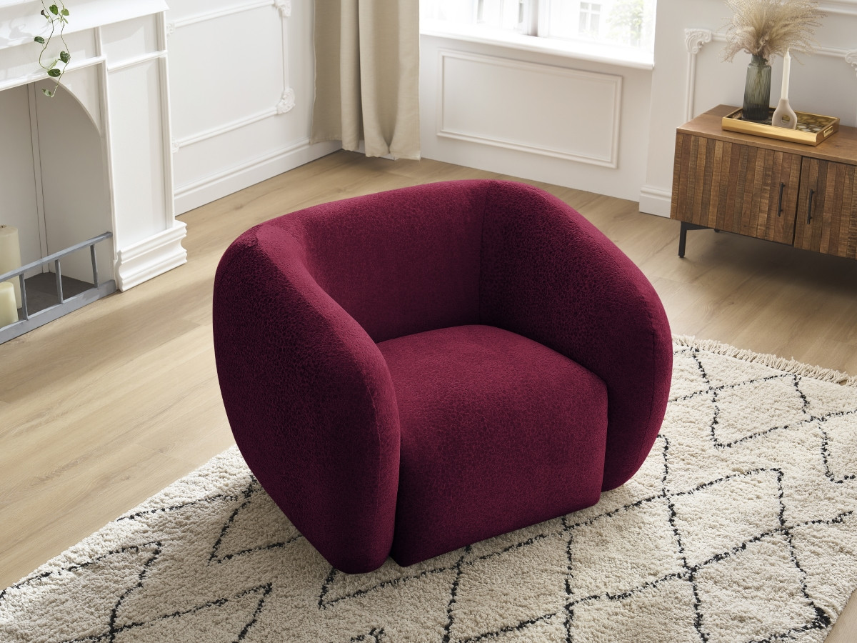 Bobochic Celine Sessel Strukturstoff Rot
