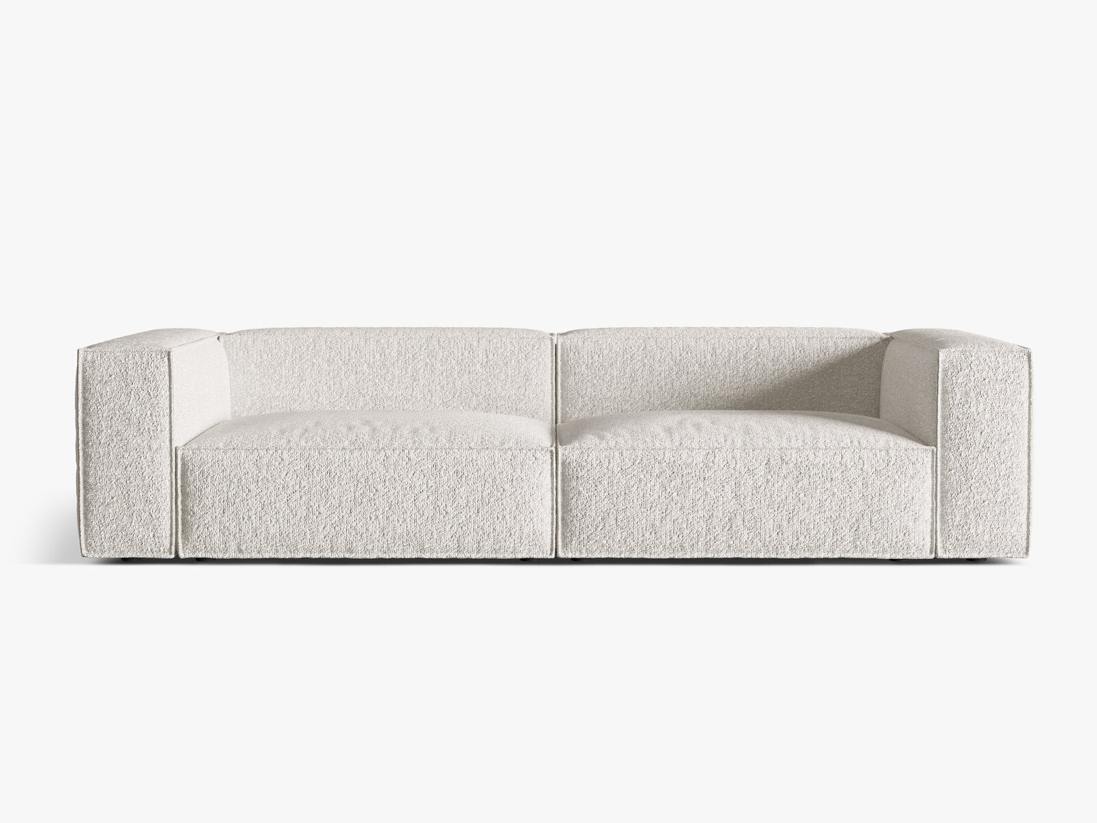 Micadoni Sofa Nuria 5-Sitzer Boucle Grau Beige Melange