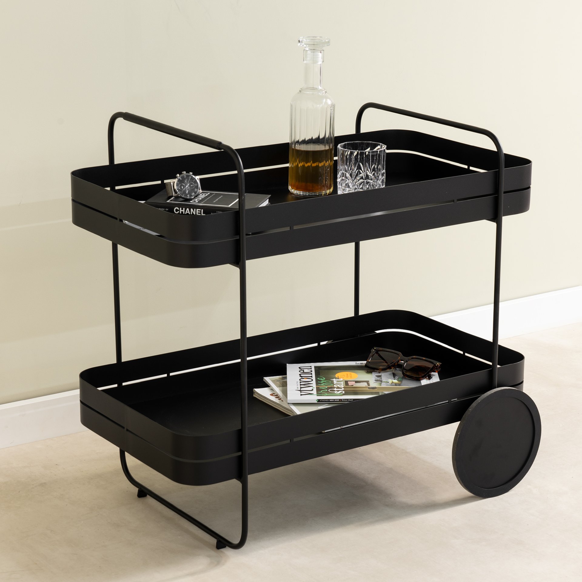 Spinder Design Rollwagen Gin & Trolley Schwarz