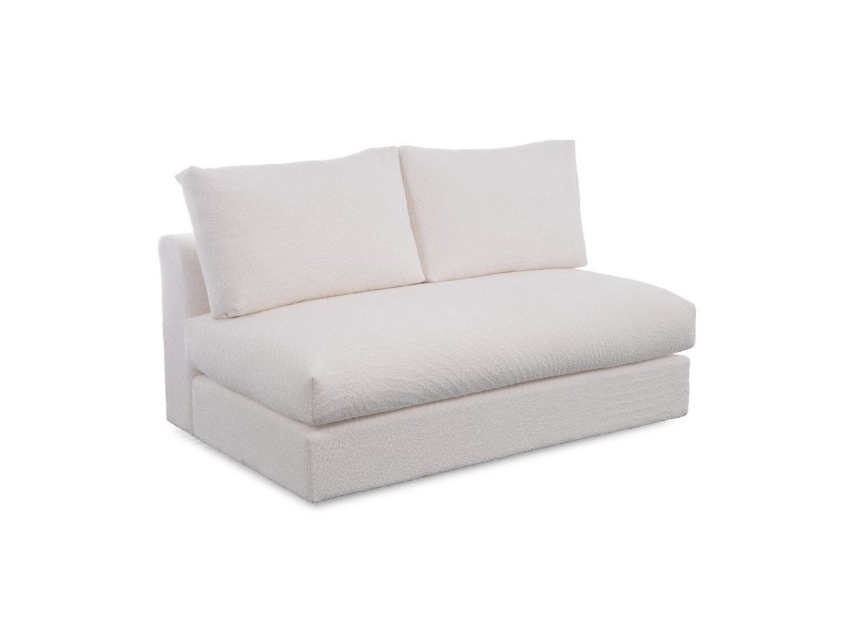 Bobochic Paris Sofamodul 2-Sitzer Bouclé-Stoff Weiß
