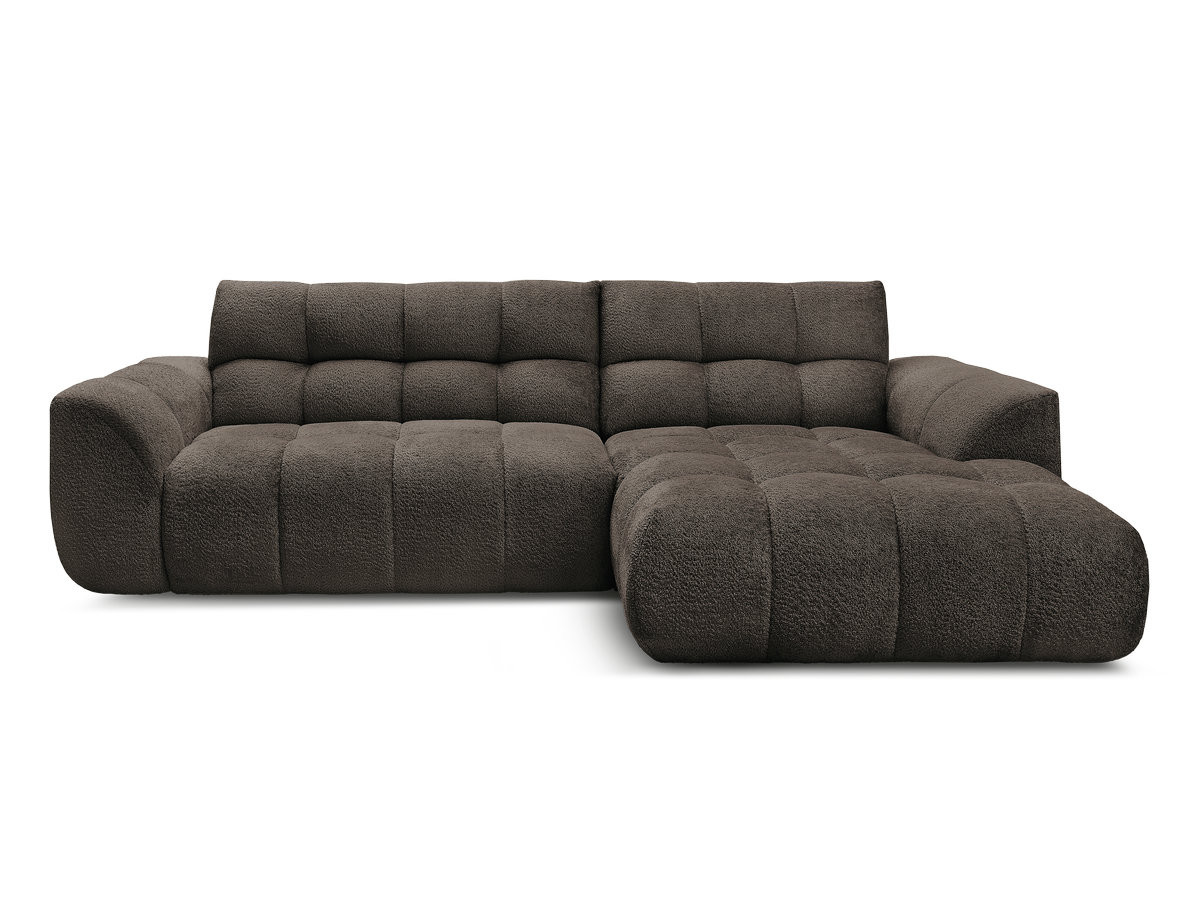 Bobochic Jaya Ecksofa Chenille Braun Ecke rechts