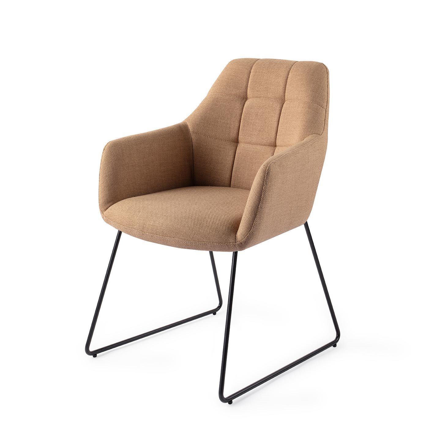 Jesper Home Esszimmerstuhl Noto Toasted-Toffee Slide Schwarz