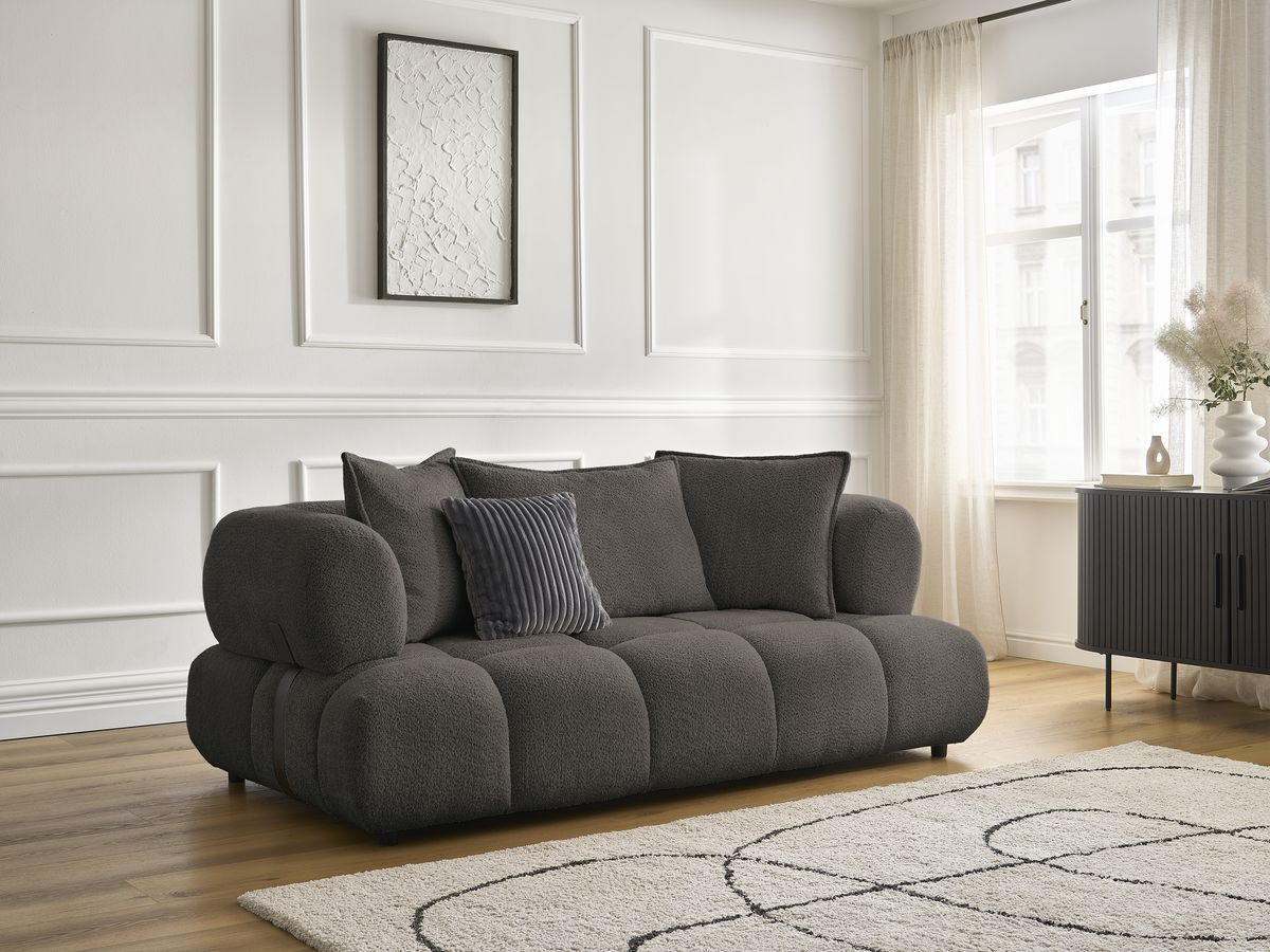 Bobochic Alya Sofa 2-Sitzer Bouclé-Stoff Braun