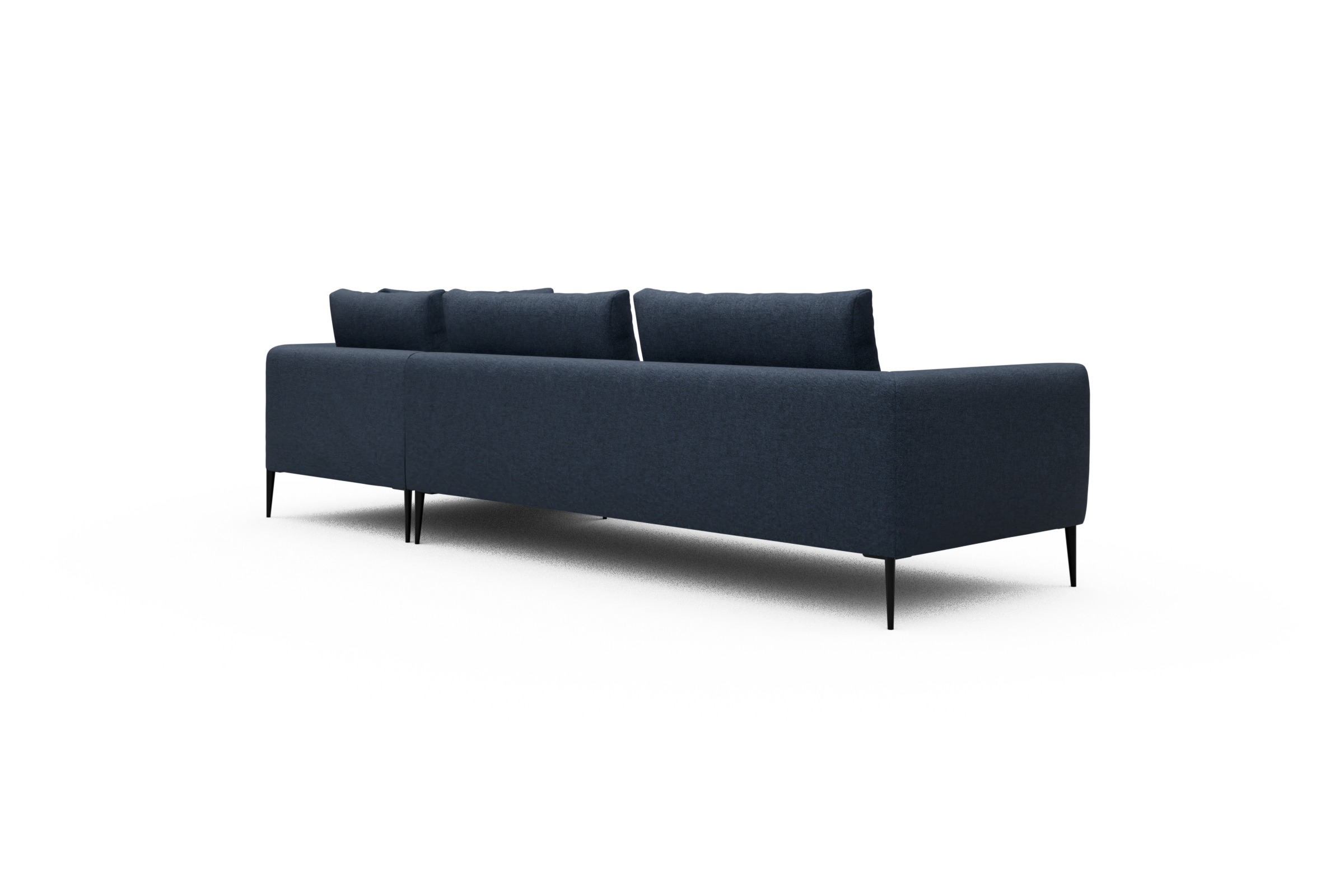 Ecksofa Paul Relax-Ecke links mit 3-Sitzer Sama-Deep-Blue