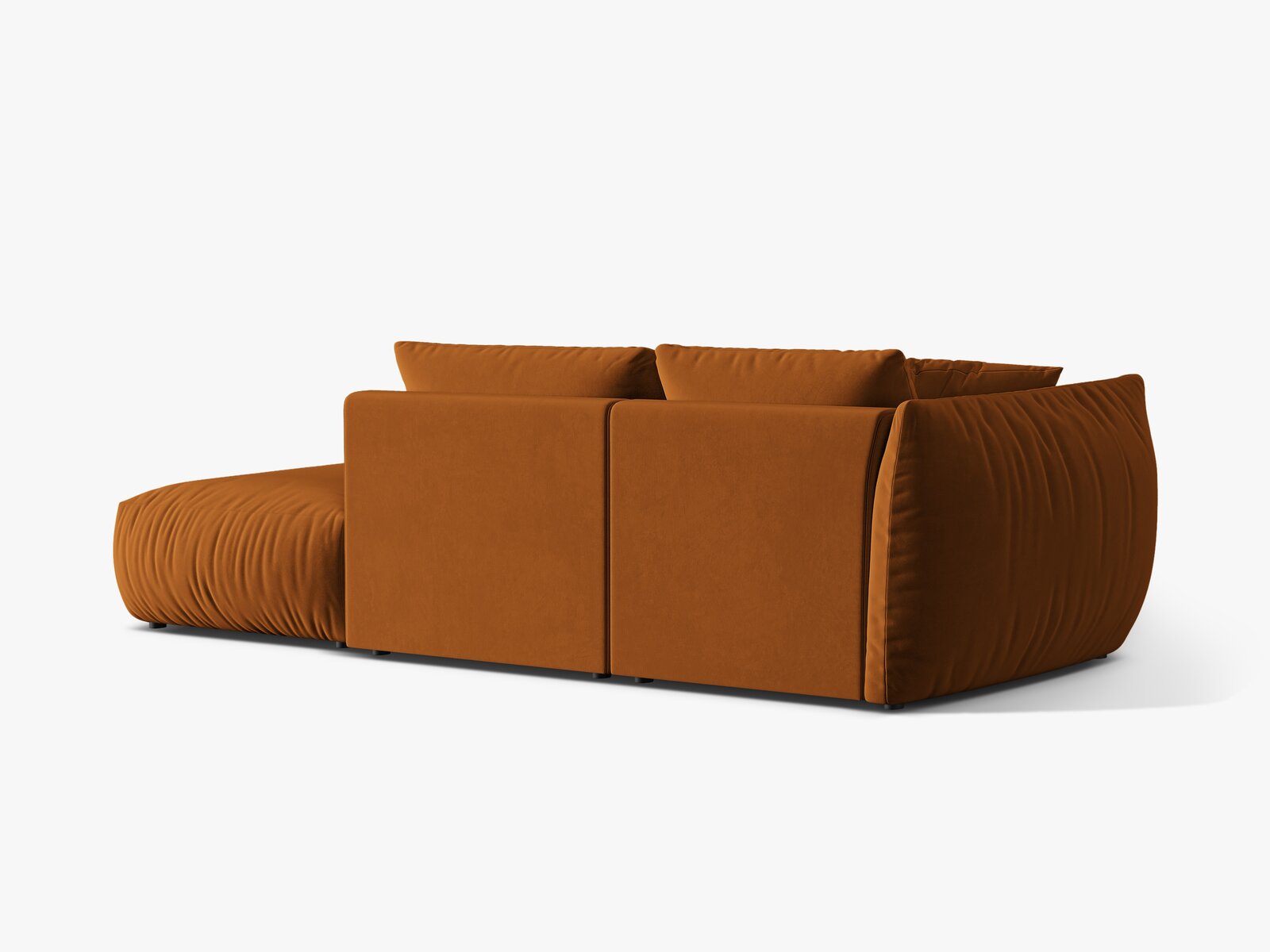 Micadoni Modulares Sofa Chris 3-Sitzer Rechts Samt Terrakotta