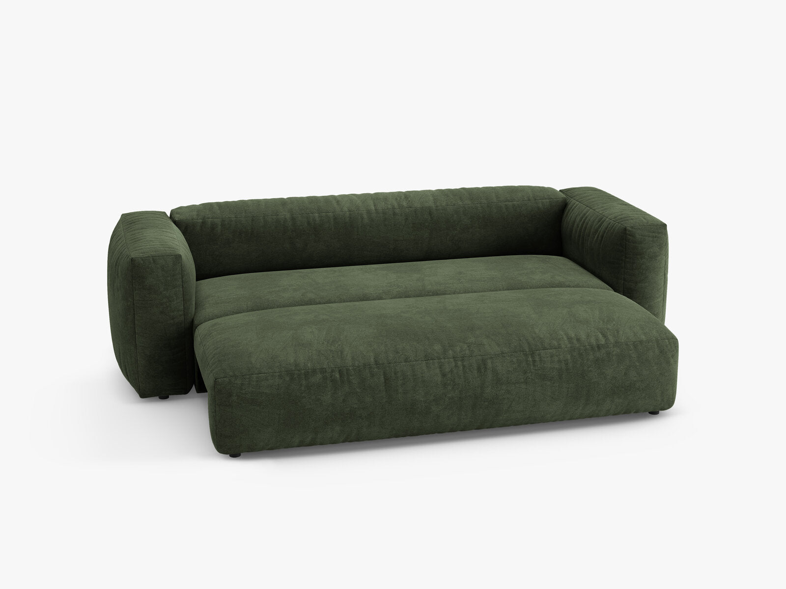 Micadoni Martina Schlafsofa 3-Sitzer Samt Vogue Grün
