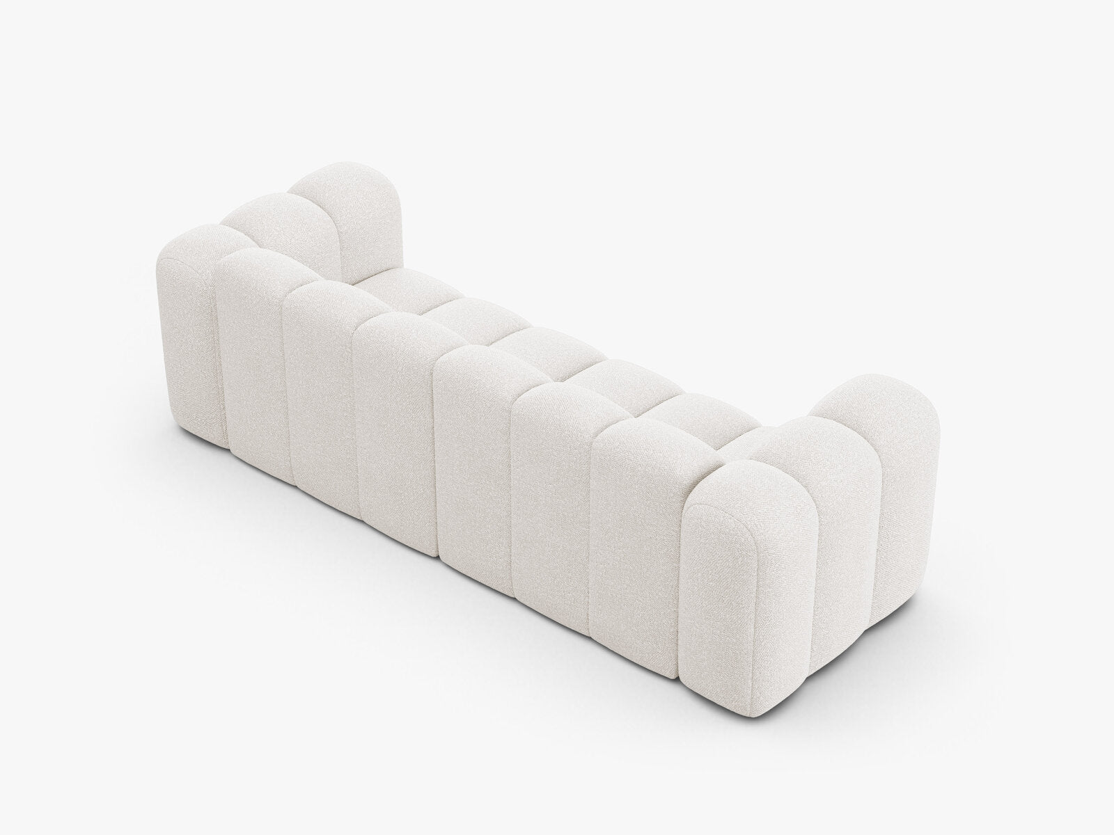 Micadoni Sofa Lupine 3-Sitzer Boucle Baloo Weiß