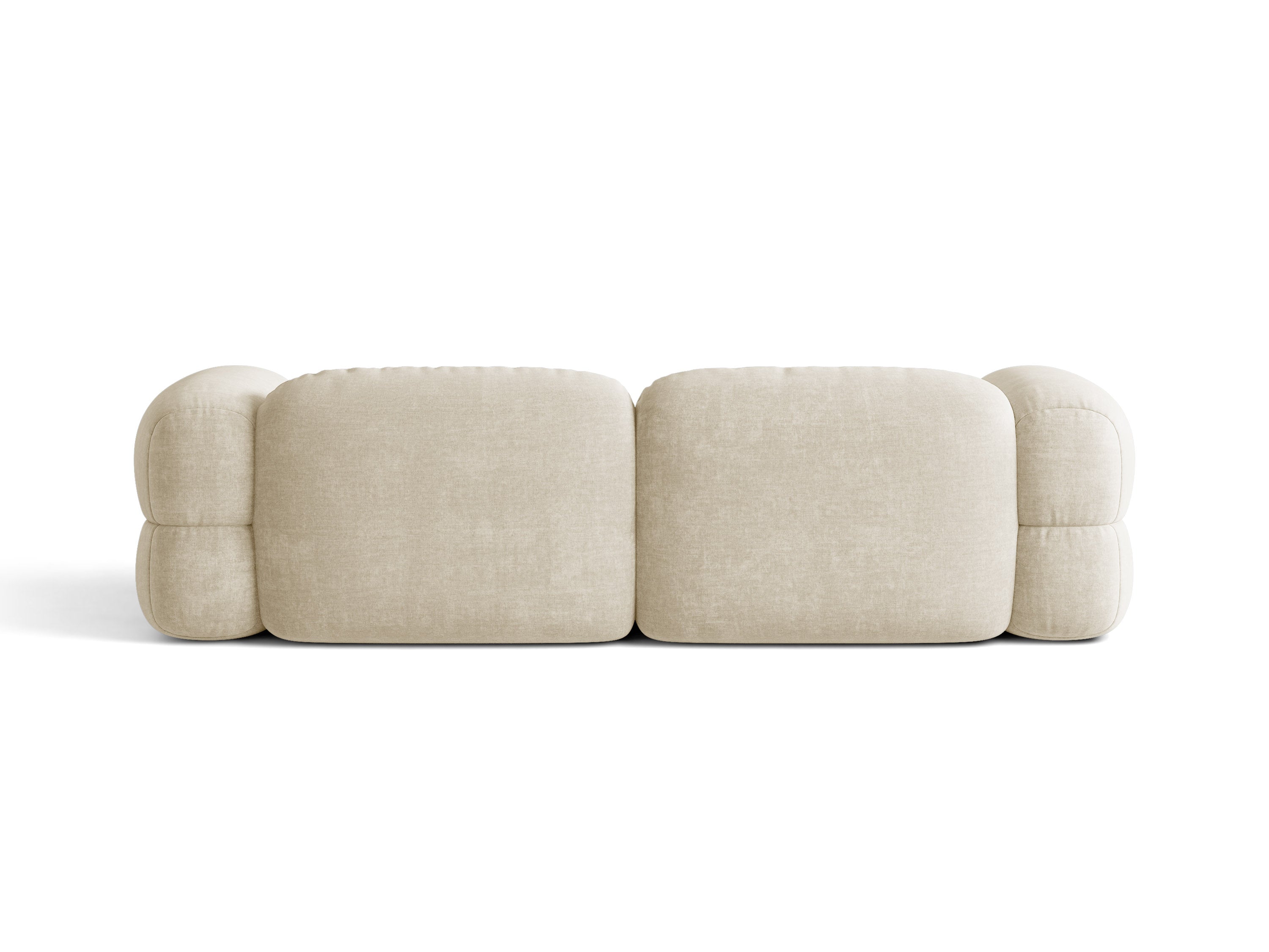 Micadoni Sofa Luno 4-Sitzer Samt Vogue Helles Beige