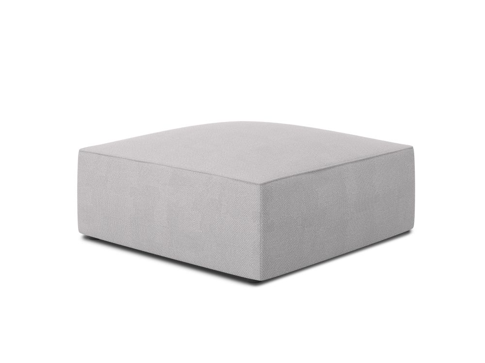 Cosmopolitan Design Pouf Siena Strukturierter Stoff Ottawa Hellgrau