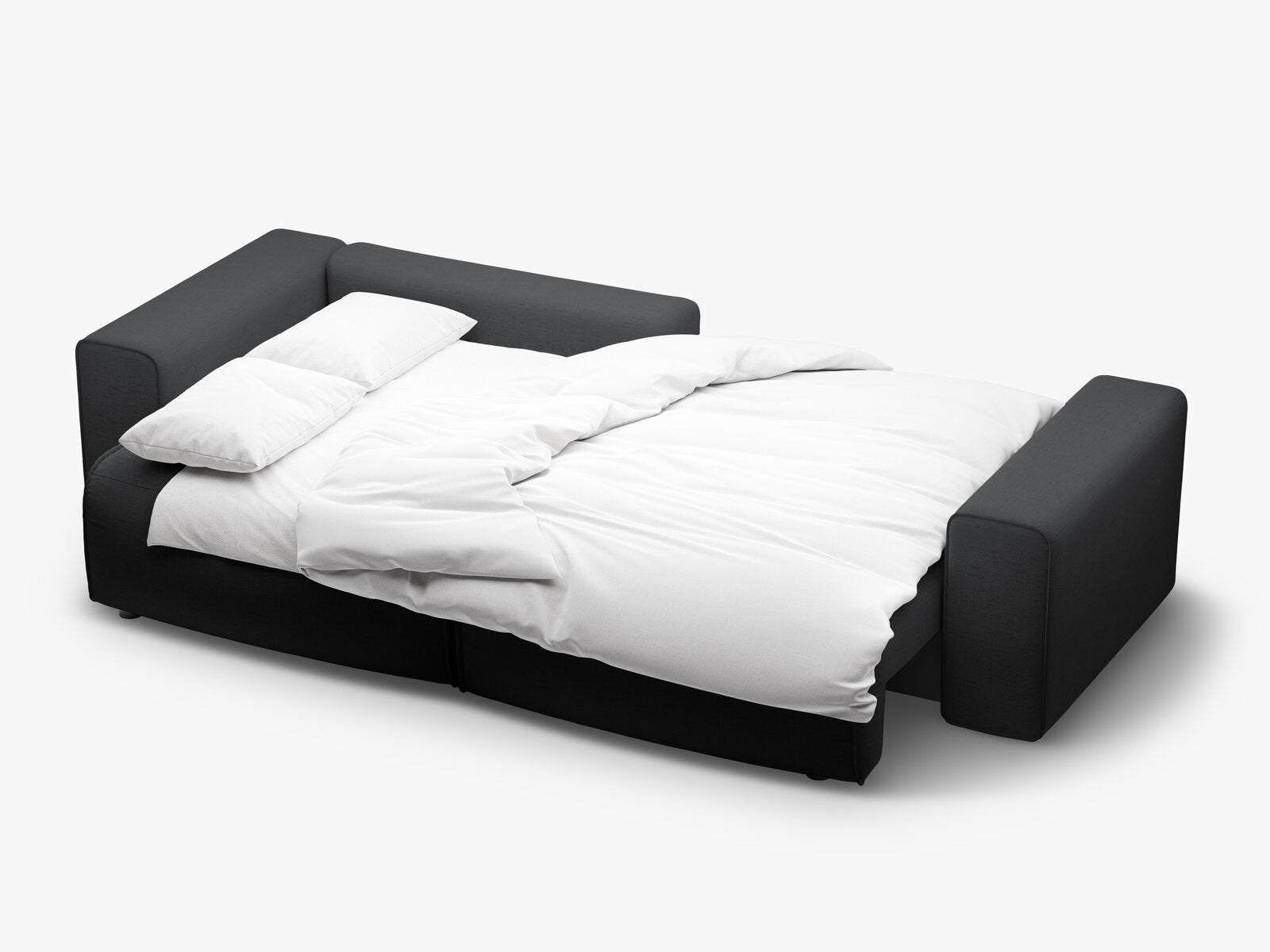 Micadoni Ecksofa Victor 3-Sitzer mit Schlaffunktion Links Strukturierter Stoff Anthrazit