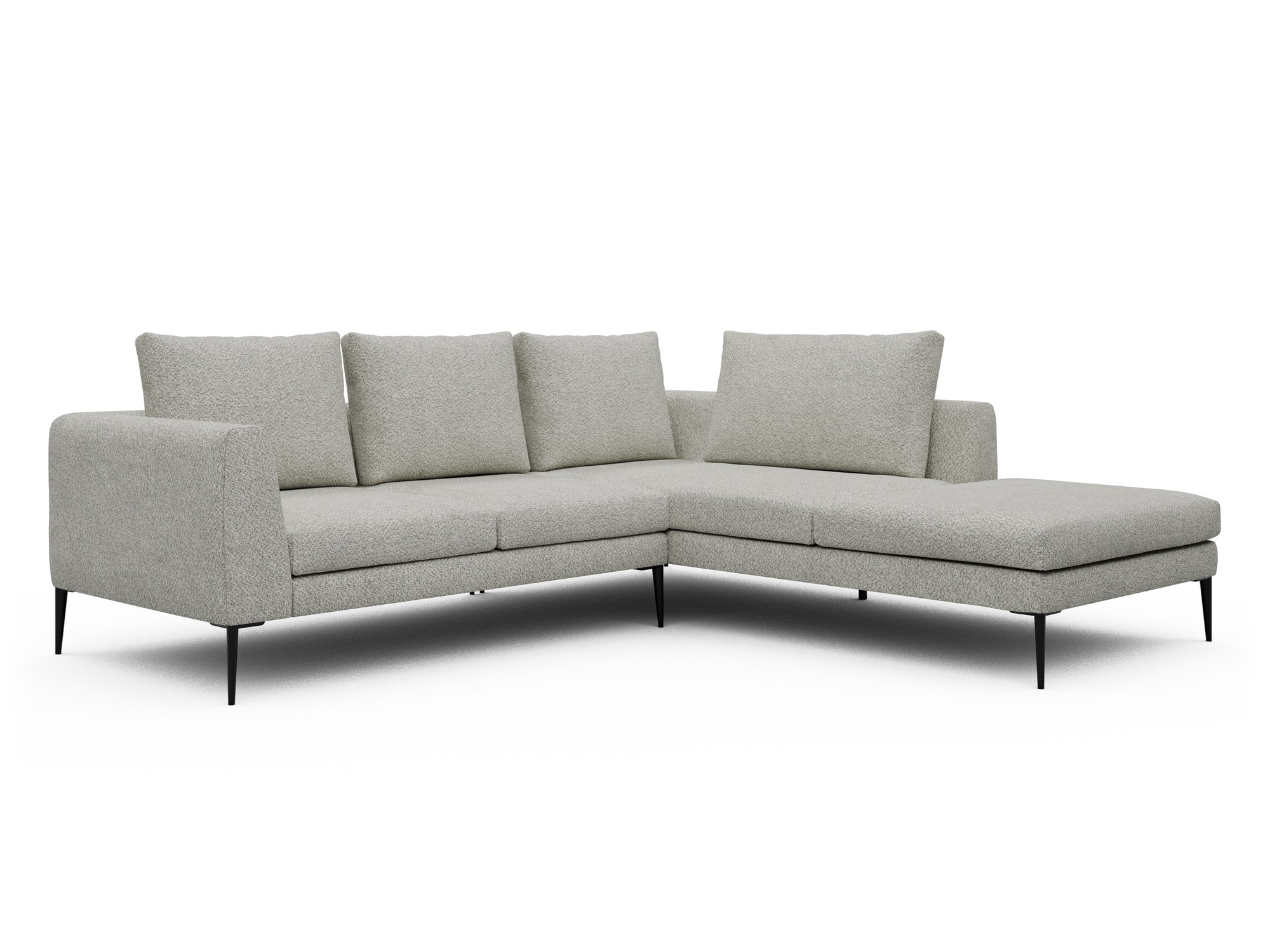 Skandi Home Ecksofa Paul Relax-Ecke rechts mit 2-Sitzer Vanora-Warm-Sand moebelfaktor