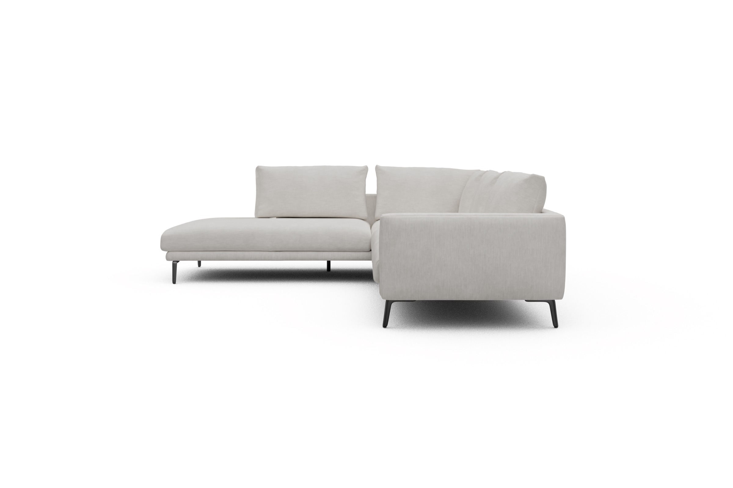 Ecksofa Karl Relax-Ecke links mit 2,5-Sitzer Vivus-Dusty-Off-White