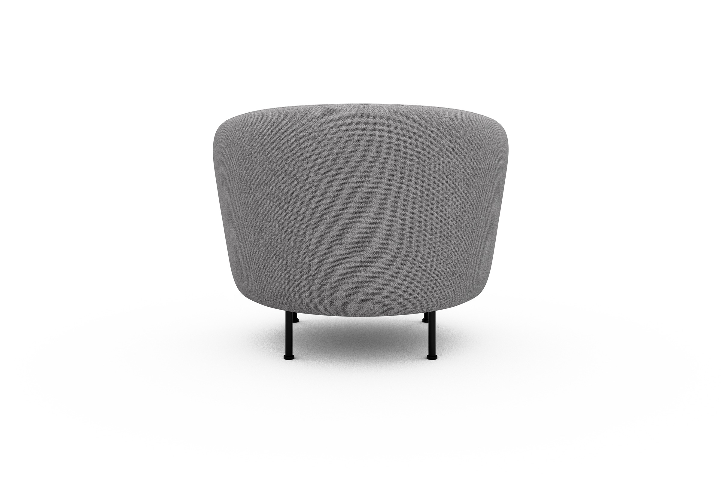 Sessel Ronda Metallbeine Schwarz Sama-Grey