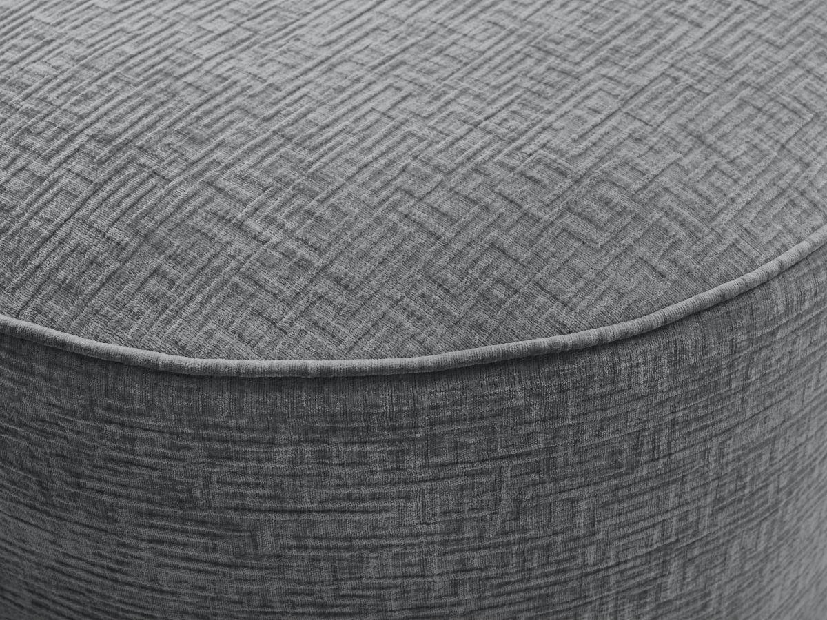 Bobochic Rousseau Pouf Strukturstoff Dunkelgrau