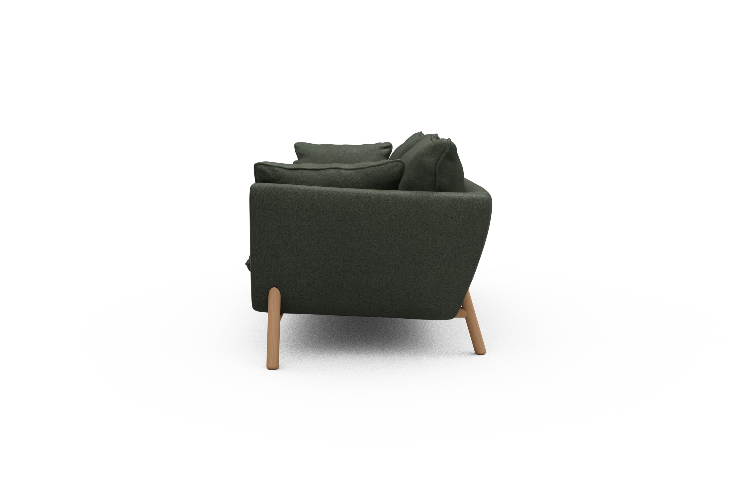 Sofa Emil PREMIUM 2-Sitzer Beinfarbe Eiche Natur Denari-Forest-Green