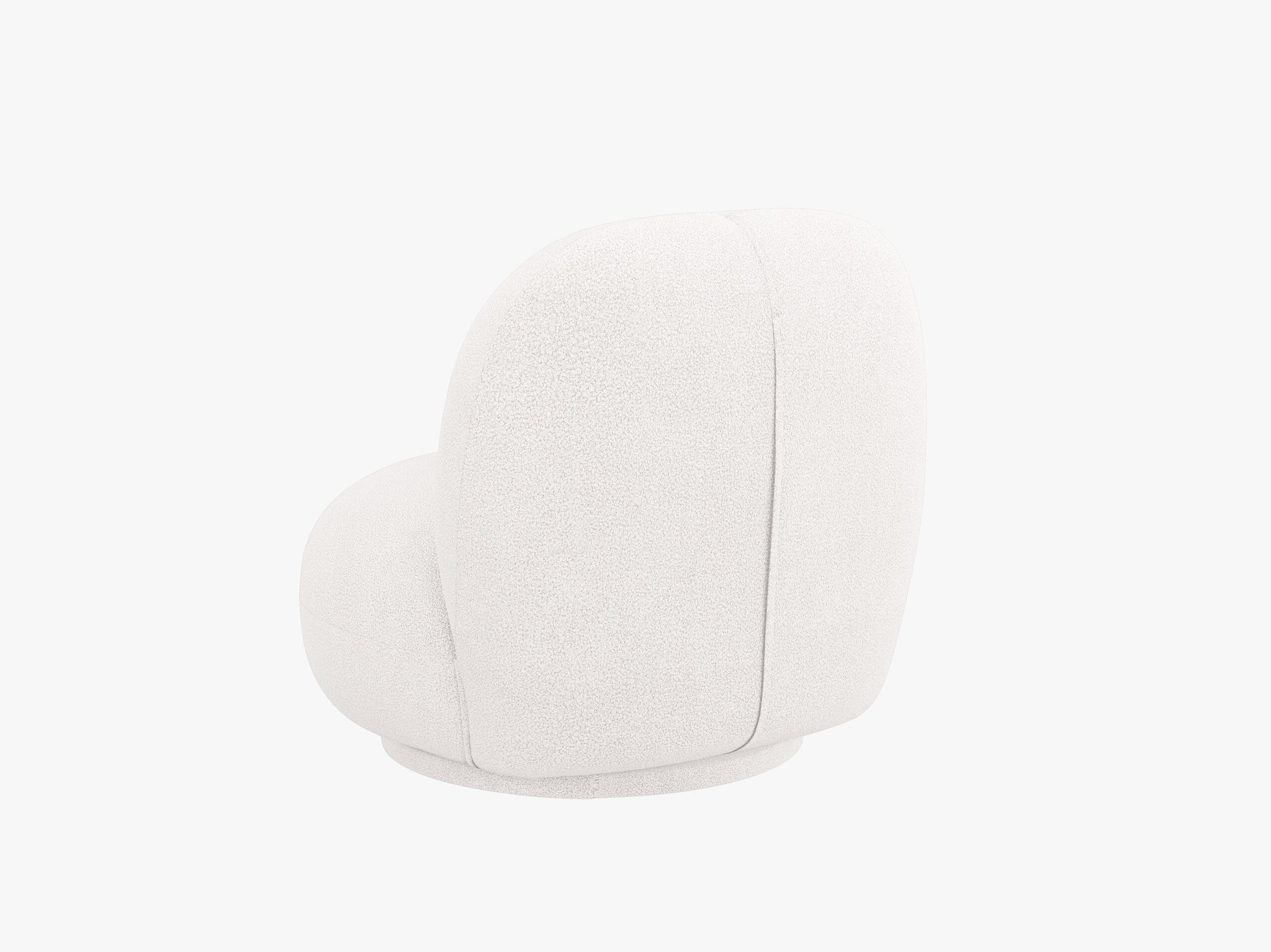 Micadoni Drehbarer Sessel Chuck Boucle Elfenbein