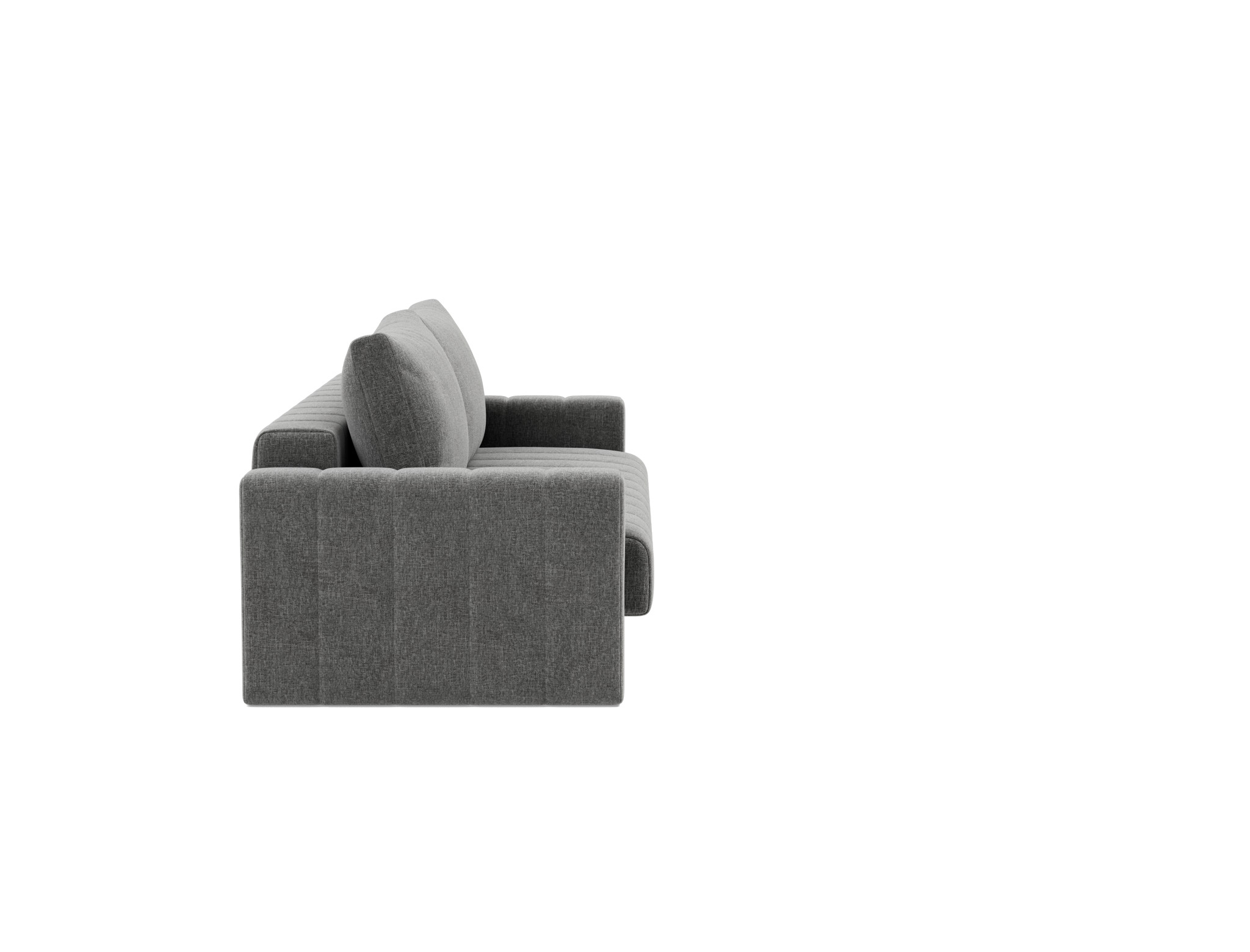 Schlafsofa Akello mit Armlehnen Strukturierter Stoff Twist 563-Charcoal