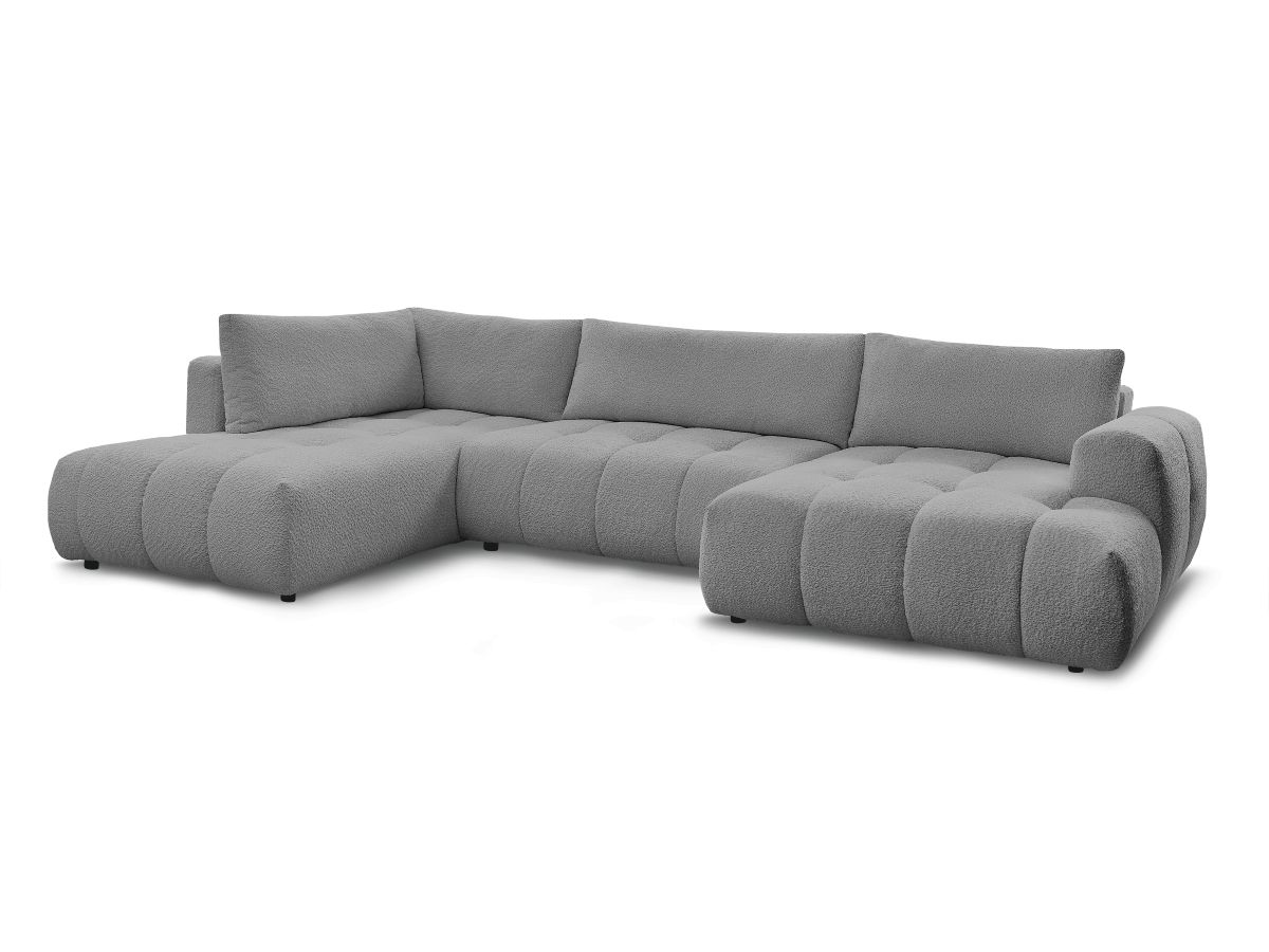 Bobochic Fuji Wohnlandschaft Bouclé-Stoff Dunkelgrau Ecke rechts