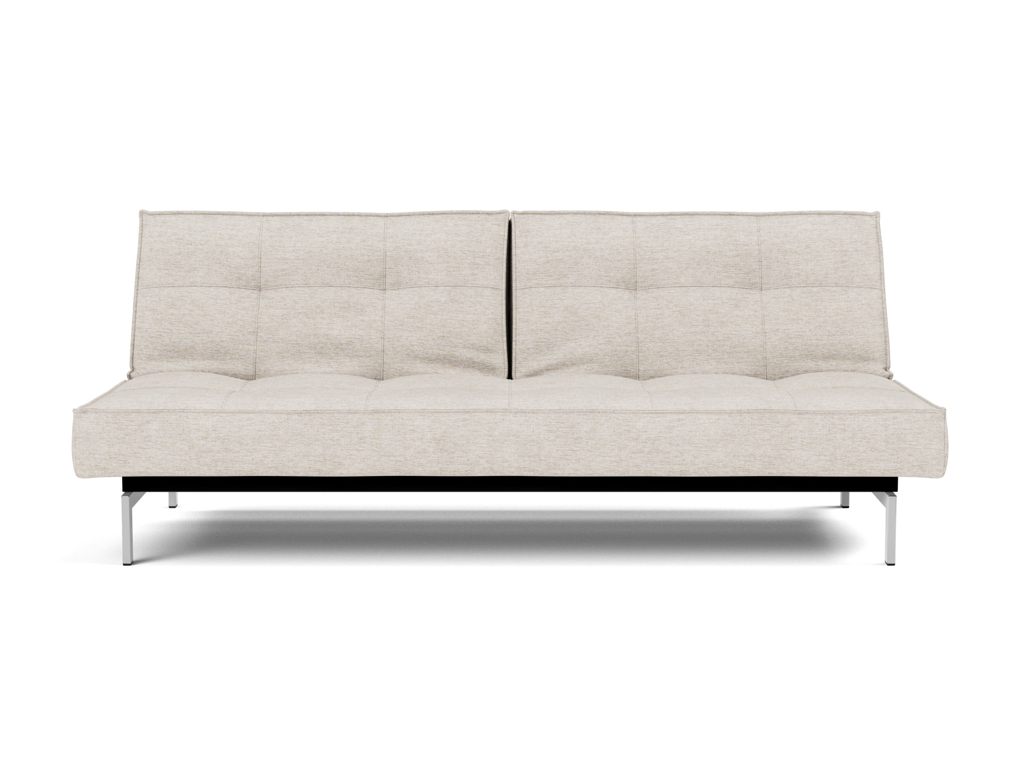 Schlafsofa Splitback Chenille Yuveno 470-Natural Beine Chrom