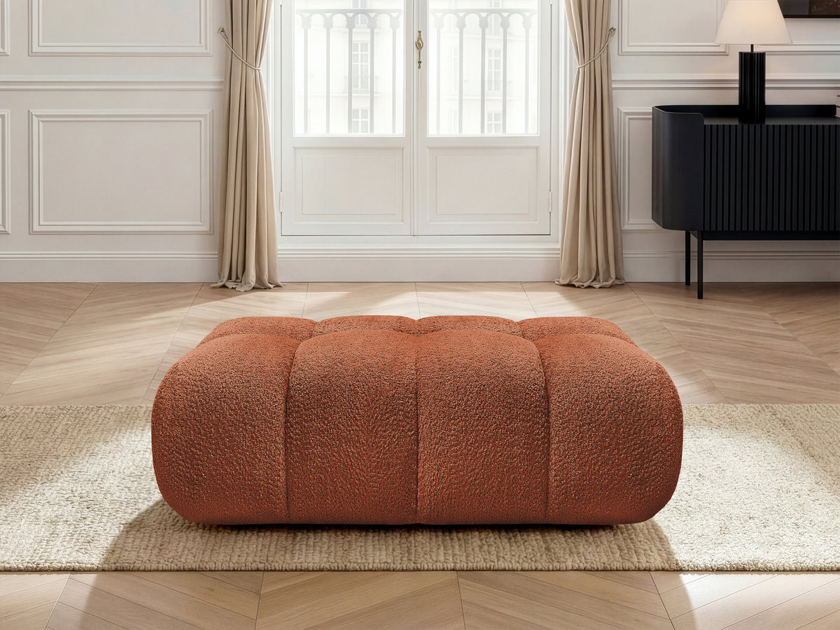 Bobochic Jaya Pouf Chenille Orange