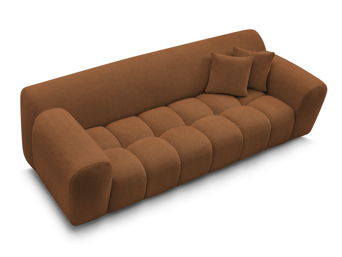 Bobochic Melisse Sofa 3-Sitzer Melange-Stoff Orange