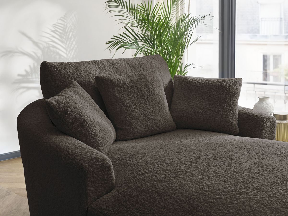 Bobochic Belem Méridienne-Modul Bouclé-Stoff Braun
