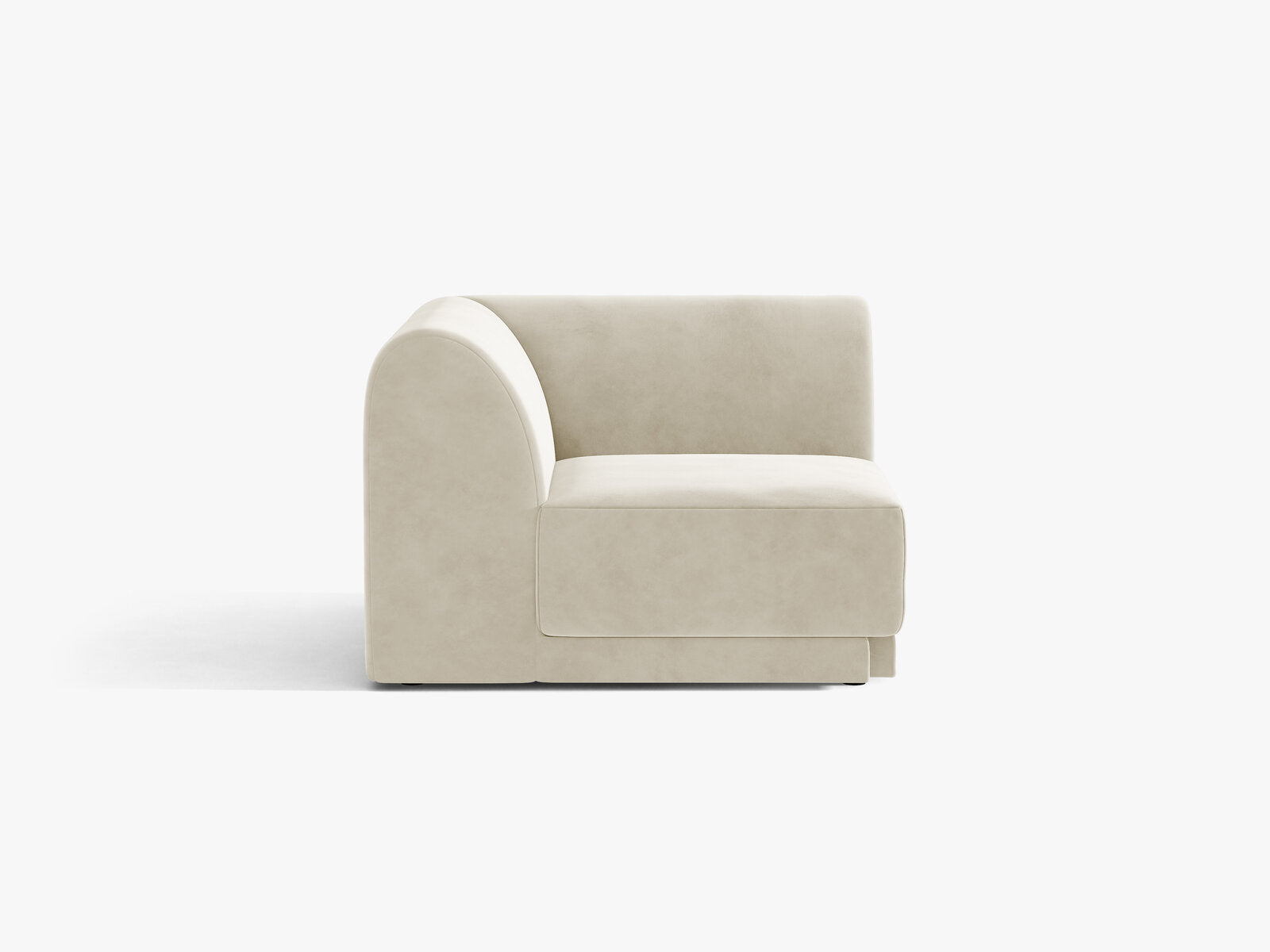 Micadoni Modul Ecke Miley Samt Bluvel Helles Beige