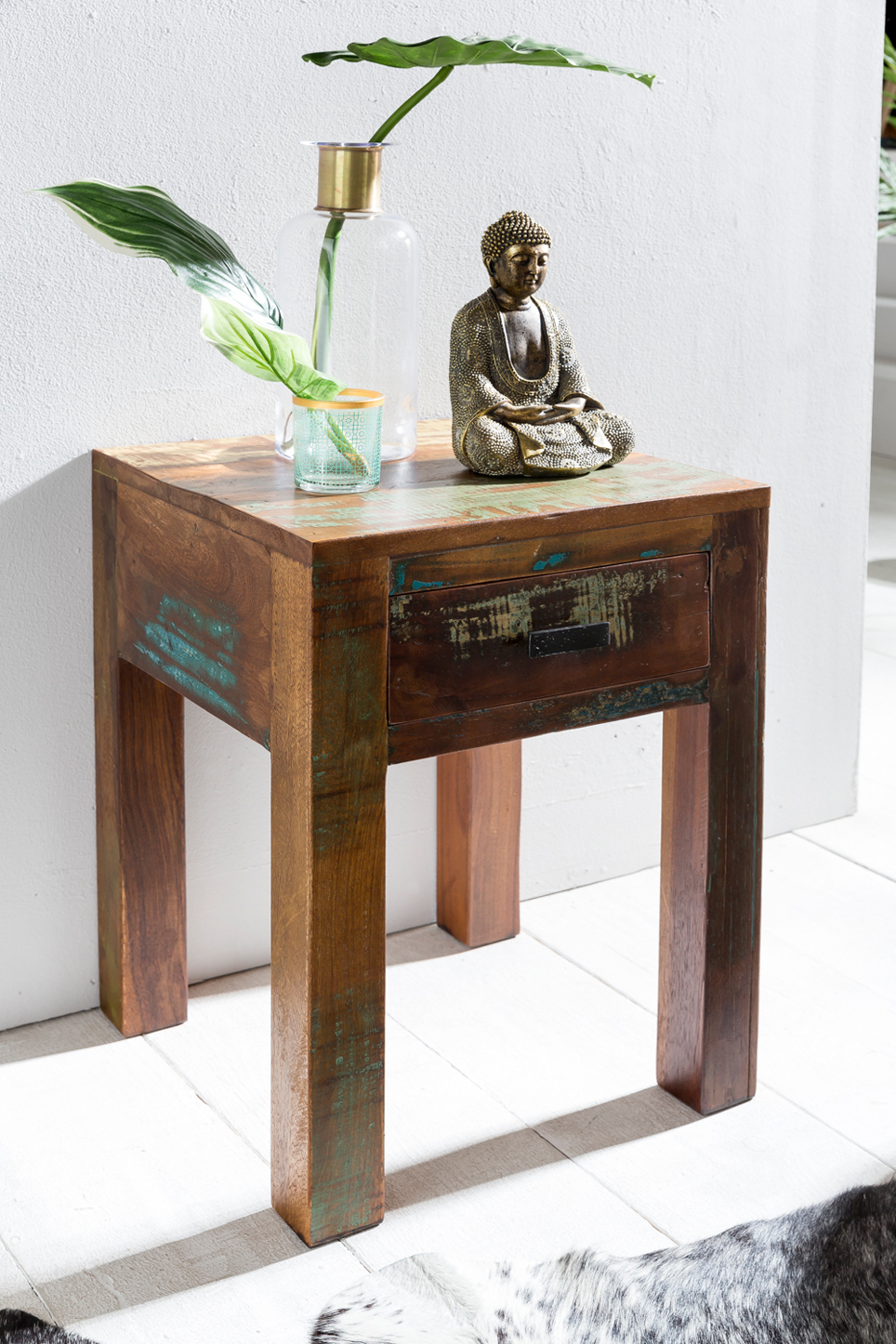 Nachttisch Kerteminde Mango Massivholz Braun 40 × 40 × 55 cm