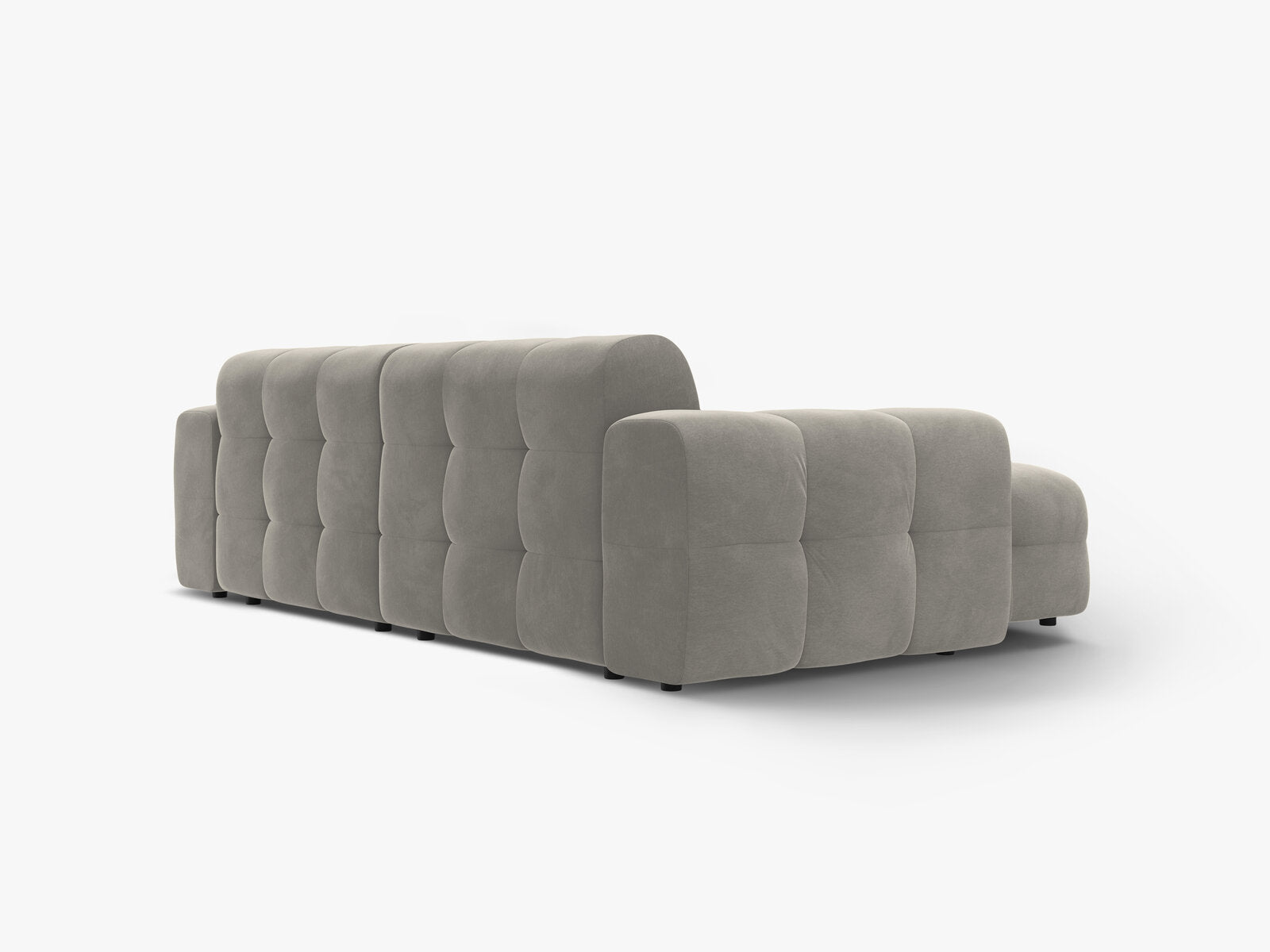 Micadoni Ecksofa Kendal 4-Sitzer Links Samt Magic Velvet Dunkelgrau