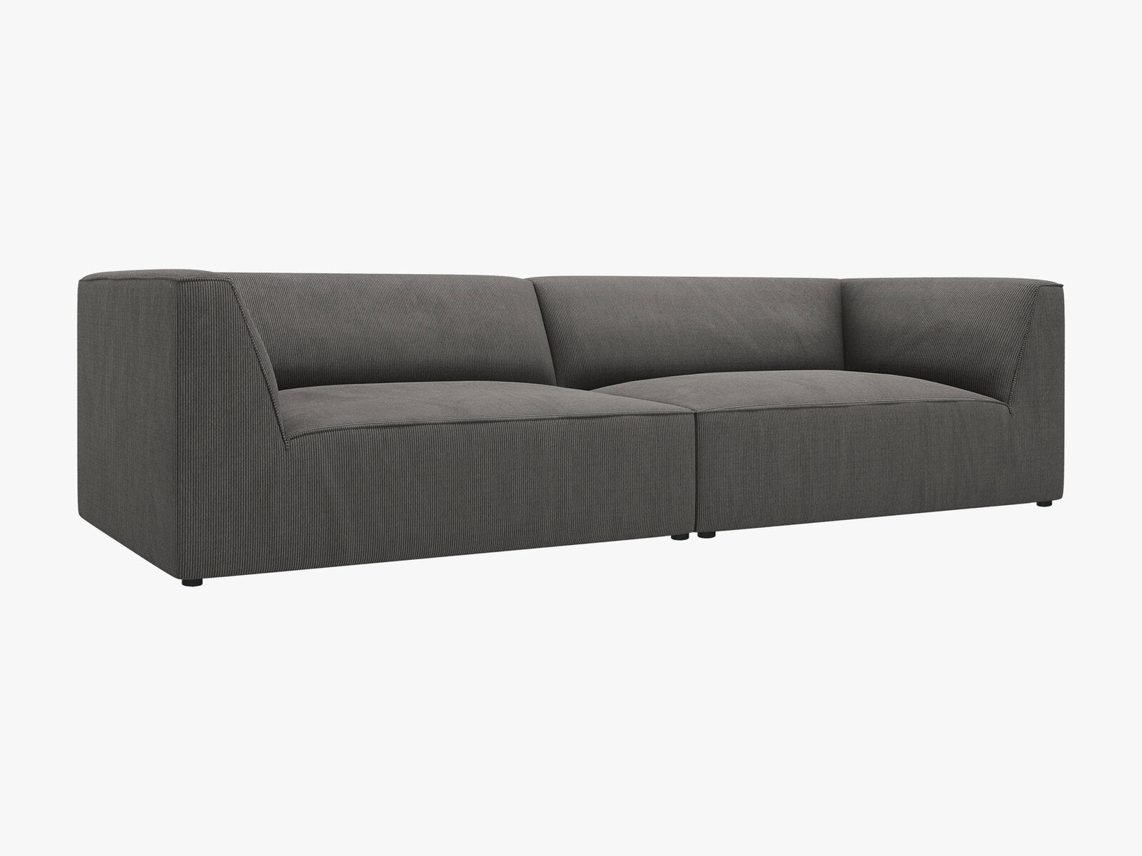 Micadoni Sofa Ruby 4-Sitzer Kord Scala Dunkelgrau