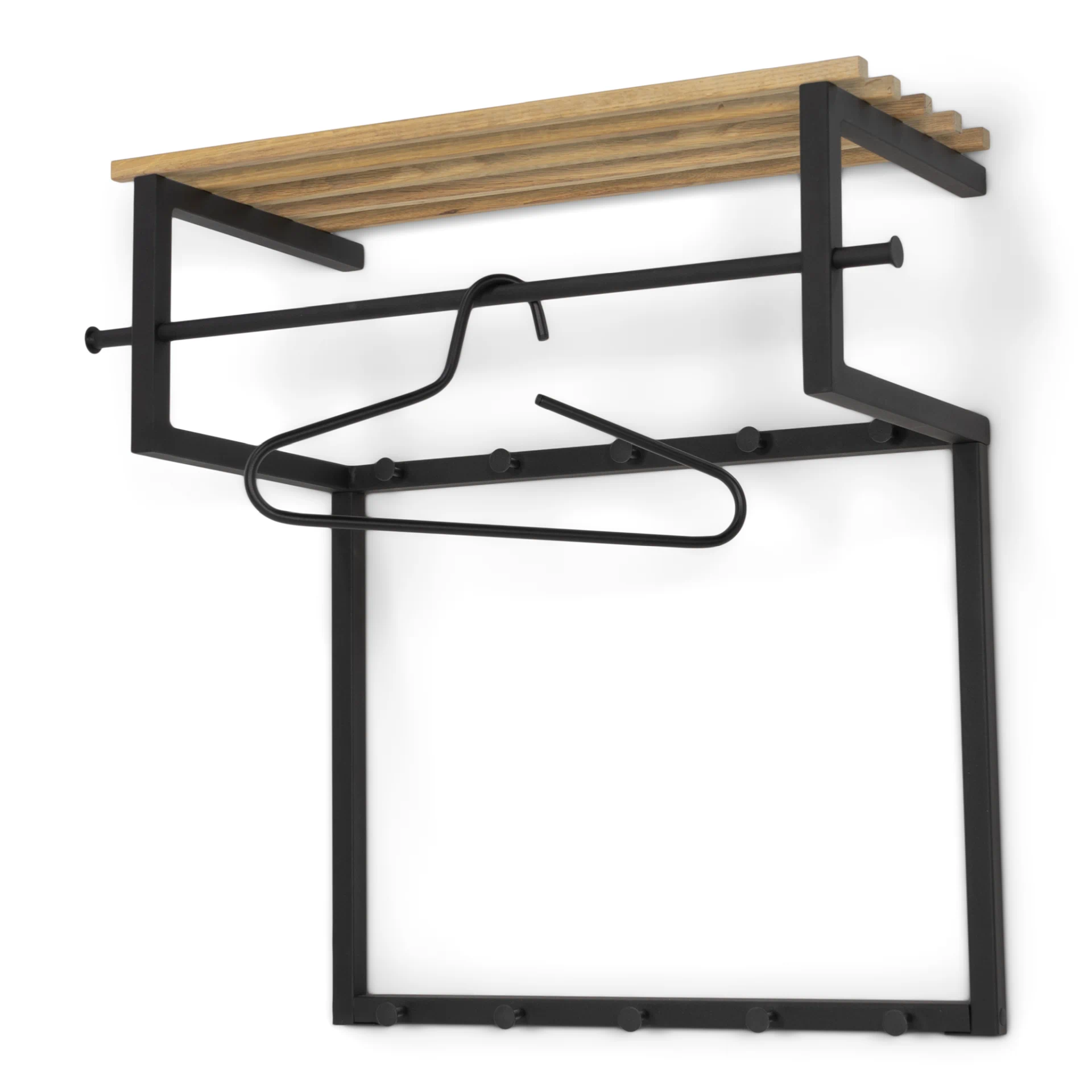 Spinder Design RIZZOLI Wandgarderobe - Schwarz / Eiche moebelfaktor