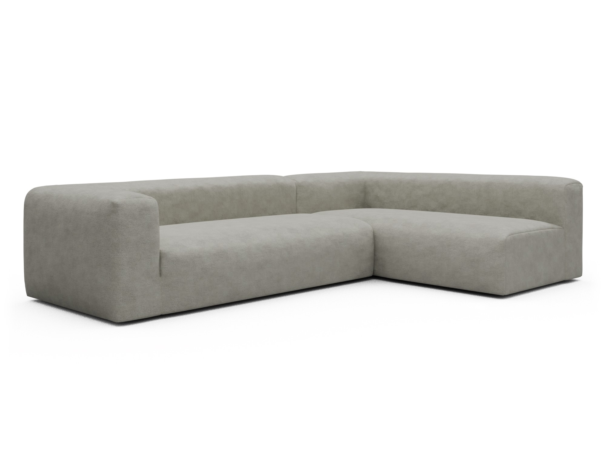 Skandi Home Ecksofa Fred 2x 2,5-Sitzer rechts offen Carreno-Moon-Stone-White moebelfaktor