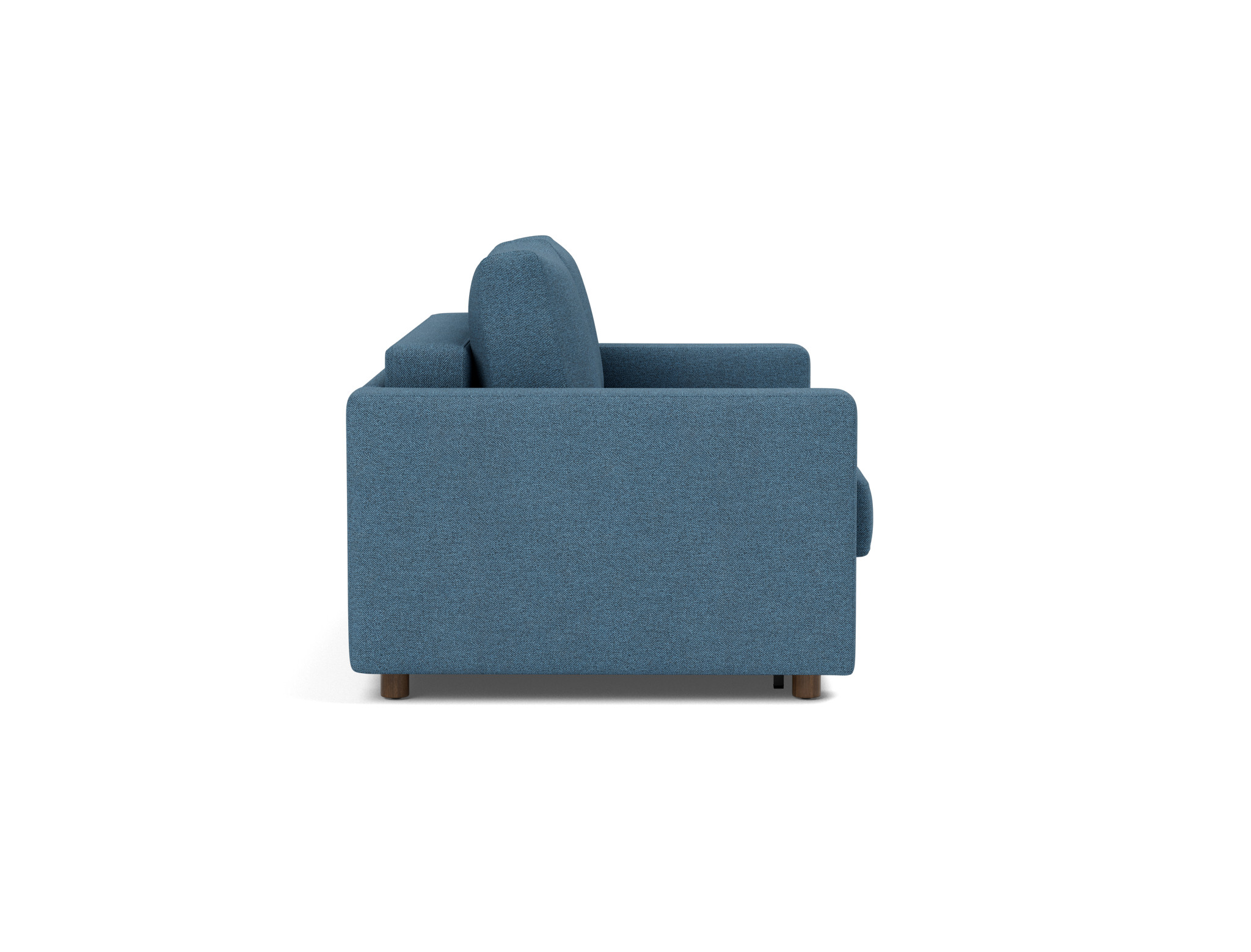 Schlafsofa Neah mit Standard-Armlehnen 140 Strukturierter Stoff Weda 302-Weda-Blue