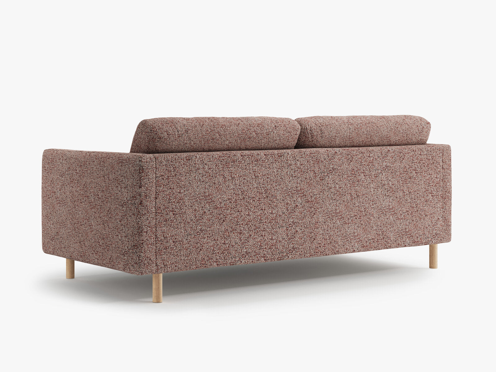 Micadoni Sofa Eden 3-Sitzer Strukturierter Stoff Rosa Melange