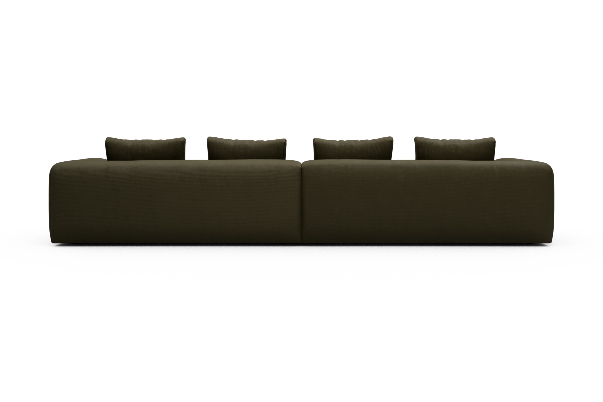 Sofa Modulares XXL Sofa Fred 5-Sitzer Cordufine-Pine-Green
