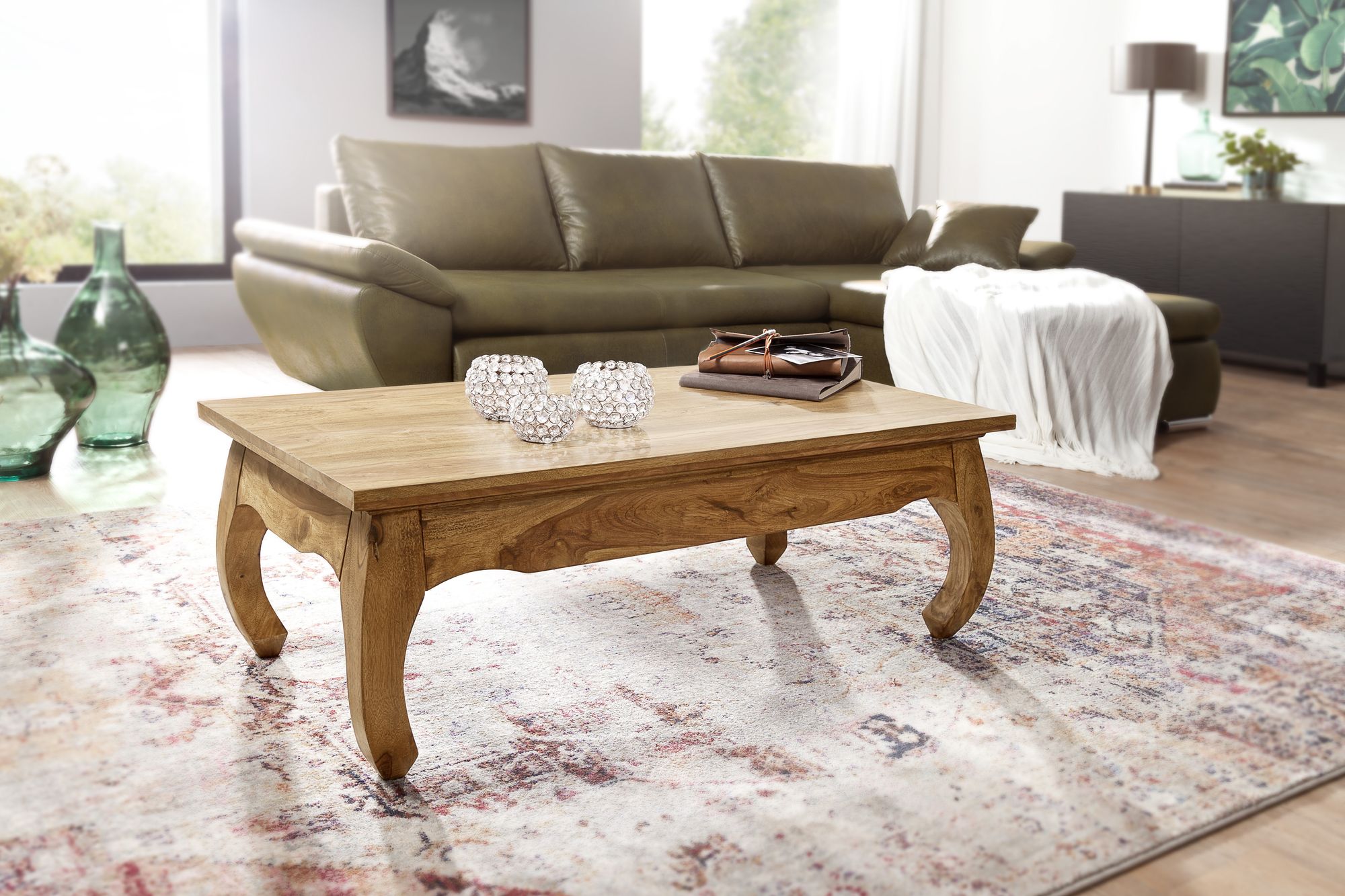 Couchtisch Rognan Massivholz Akazie 110 × 60 × 40 cm