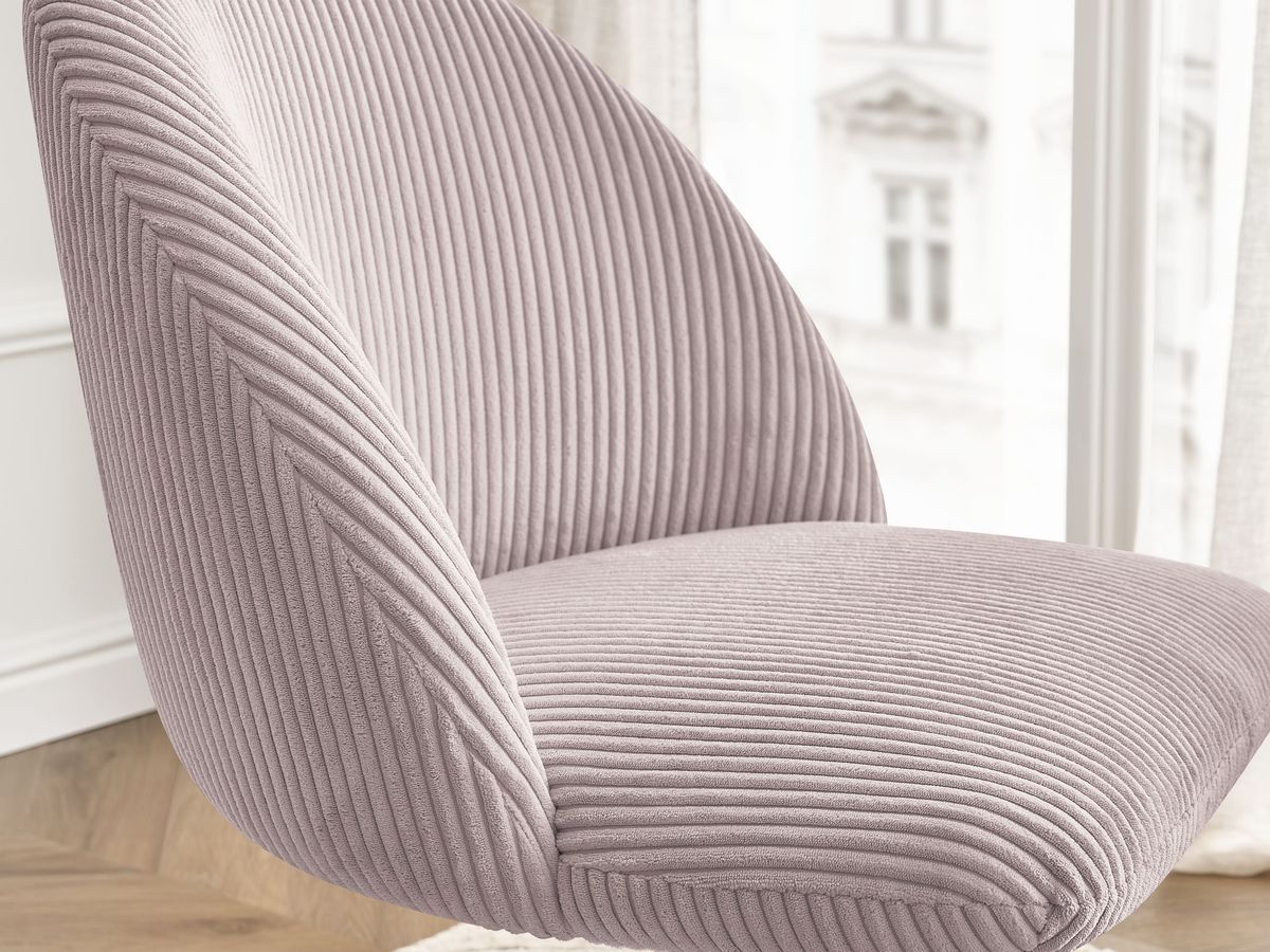 Bobochic Lalie Bürostuhl Cordsamt Rosa