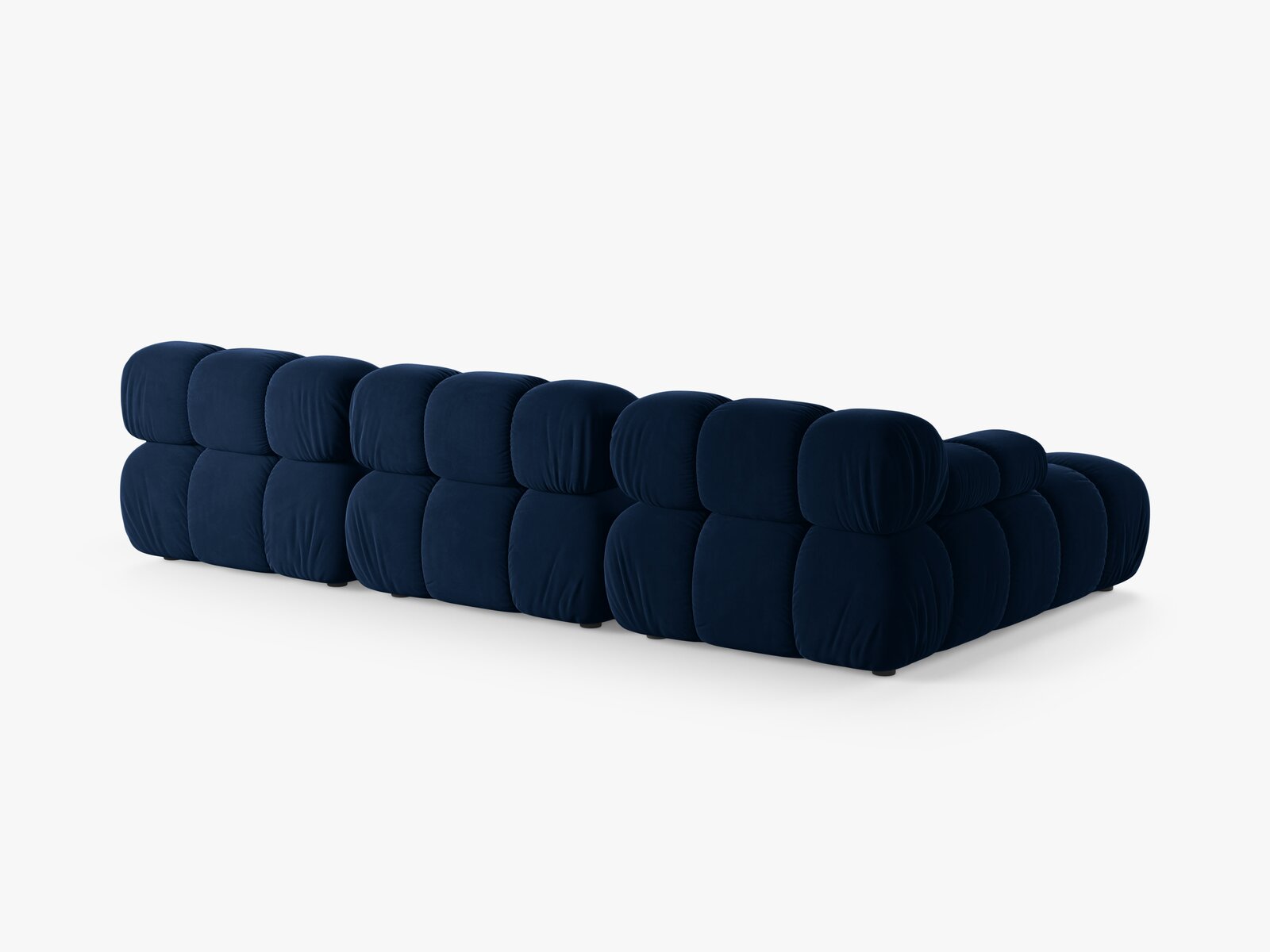 Micadoni Modulares Ecksofa Bellis 4-Sitzer Links Samt Bluvel Königsblau
