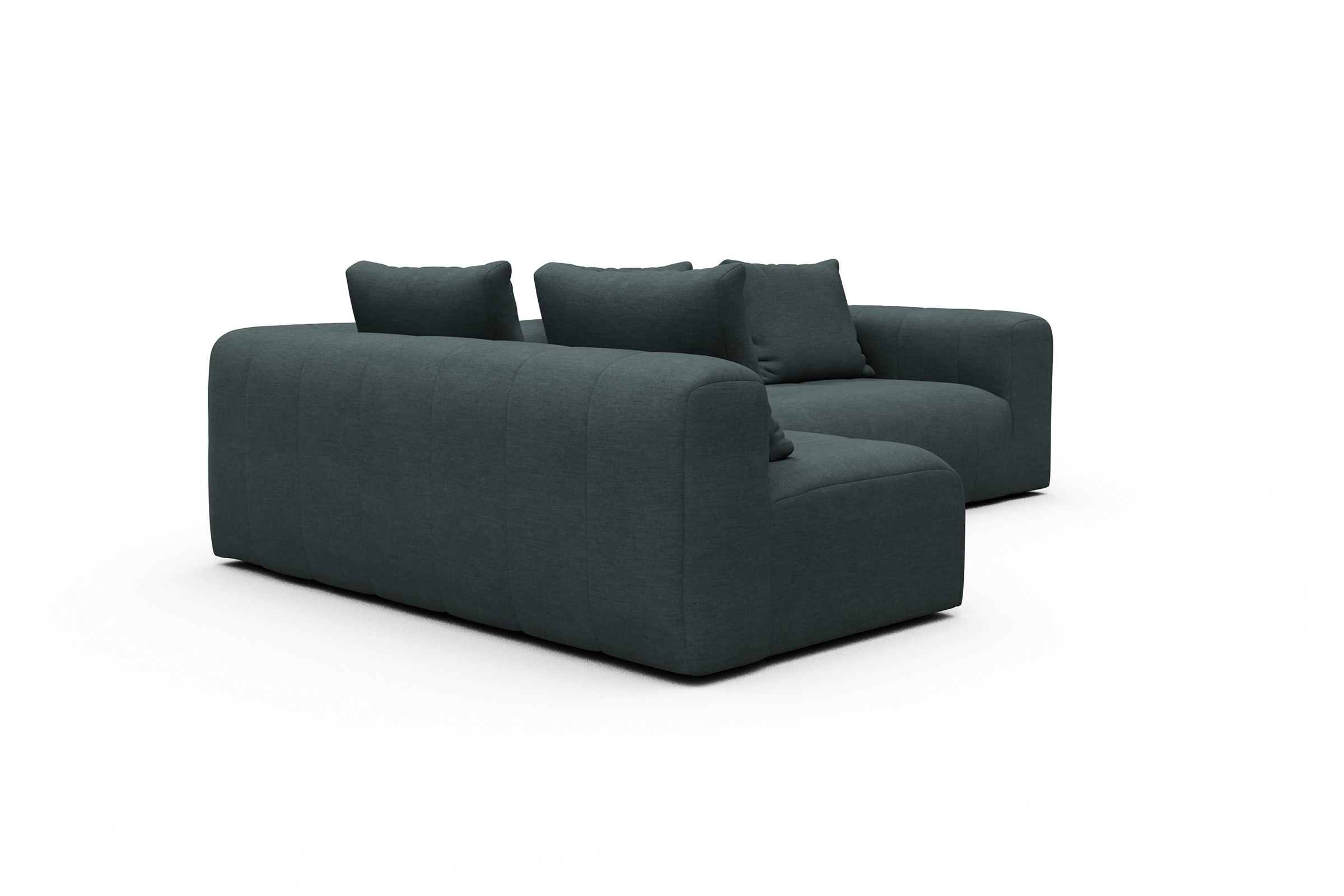 Ecksofa Hugo 2x 2,5-Sitzer Armlehne rechts Vivus-Blue