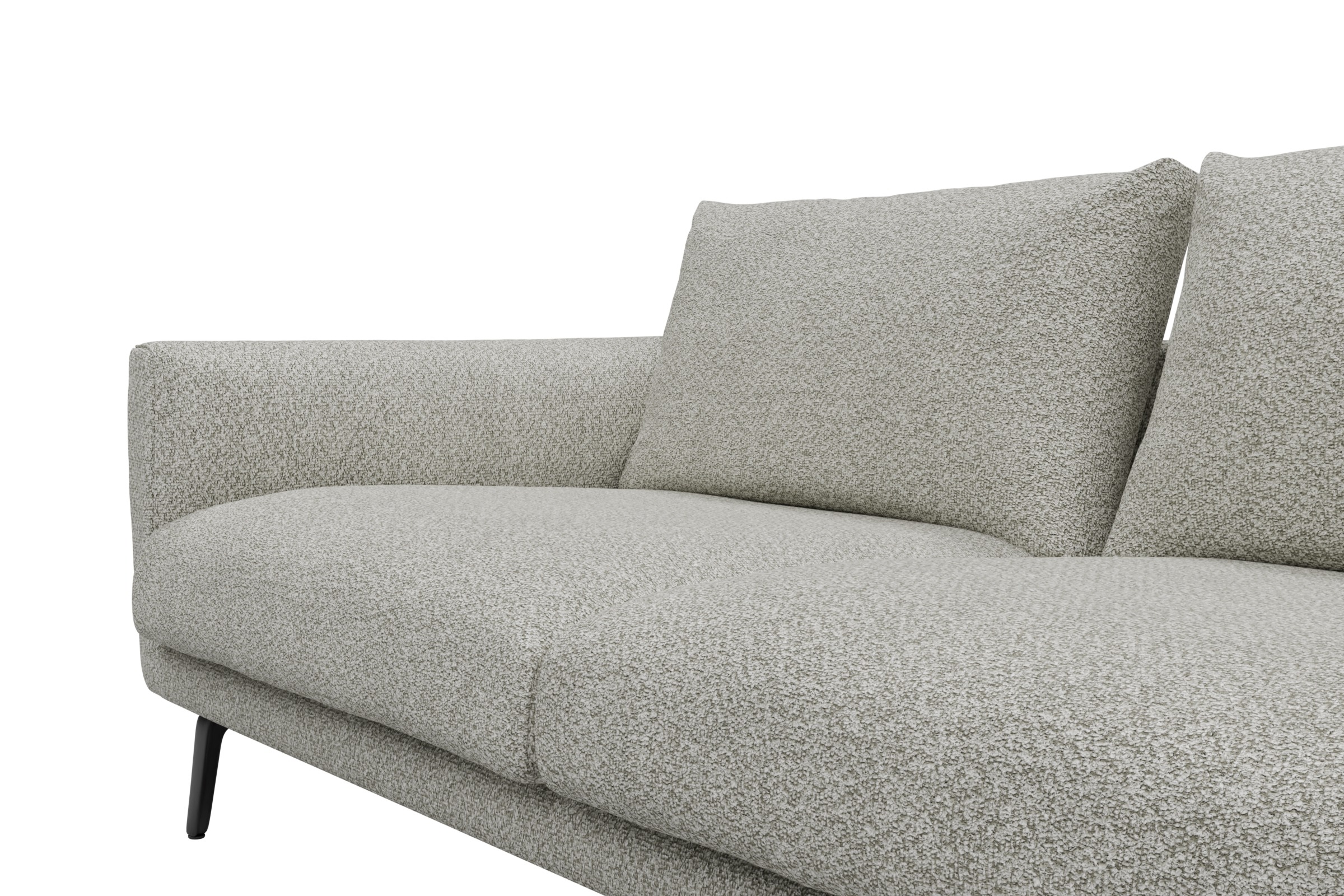 Ecksofa Karl Relax-Ecke rechts mit 2,5-Sitzer Vanora-Warm-Sand