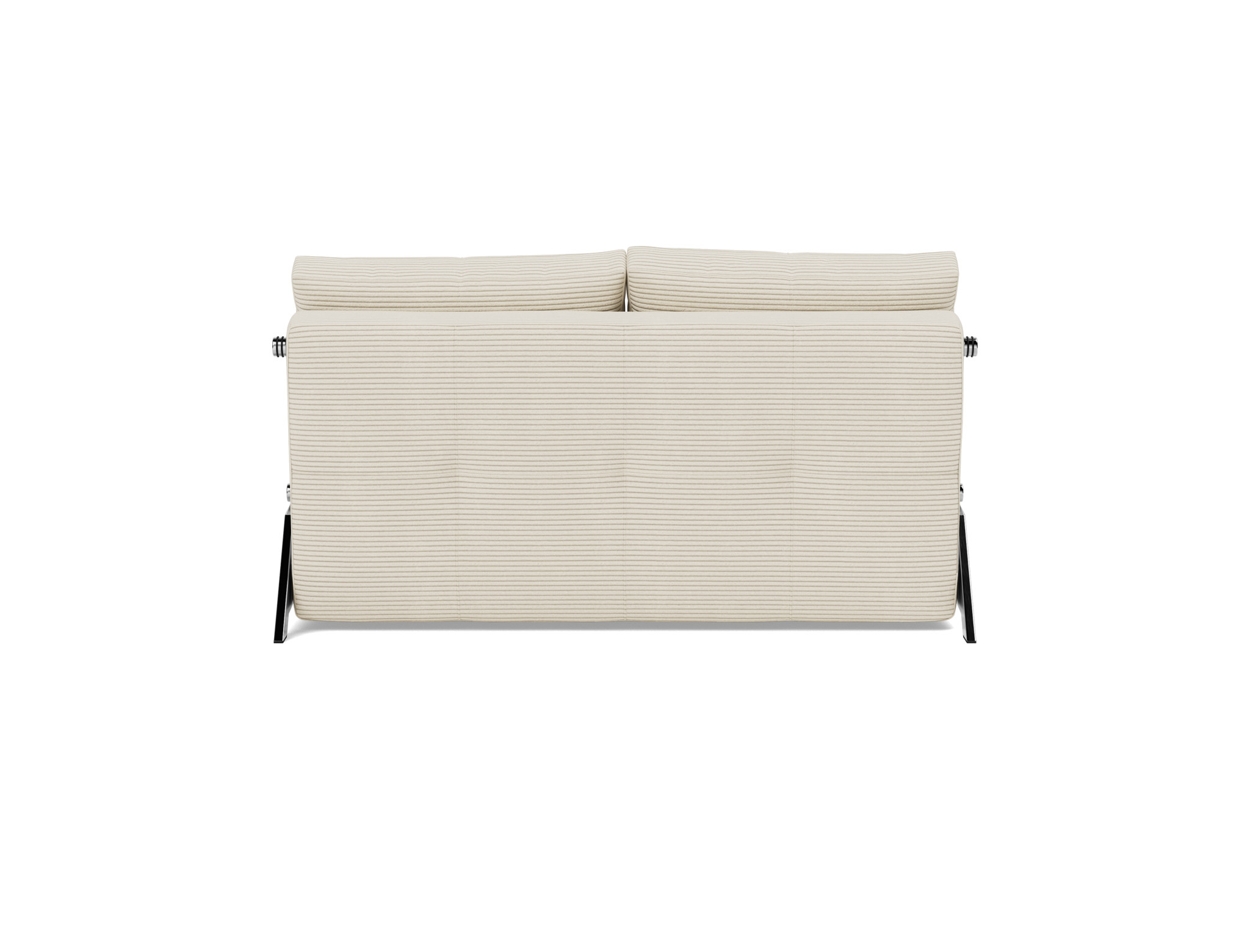 Schlafsofa Cubed 140 Kord Corduroy 594-Ivory Beine Chrom