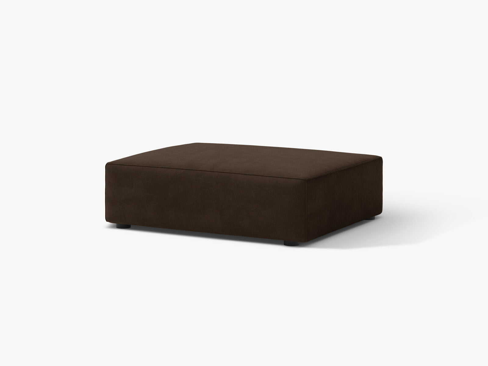 Micadoni Hocker Jodie 1-Sitzer Samt Bluvel Dunkelbraun