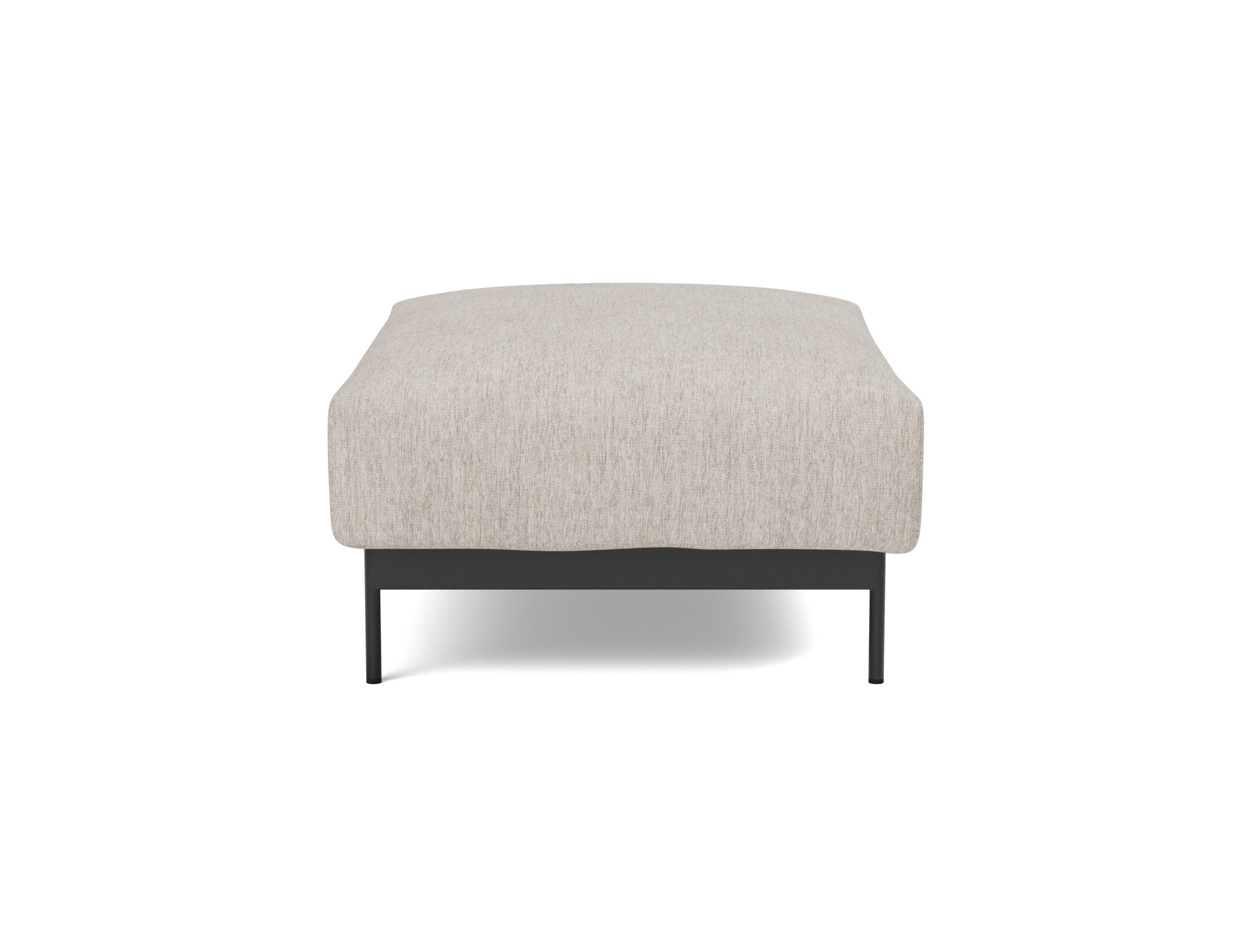 Hocker Malloy Chenille Yuveno 471-Sand Beine Schwarzes Metall
