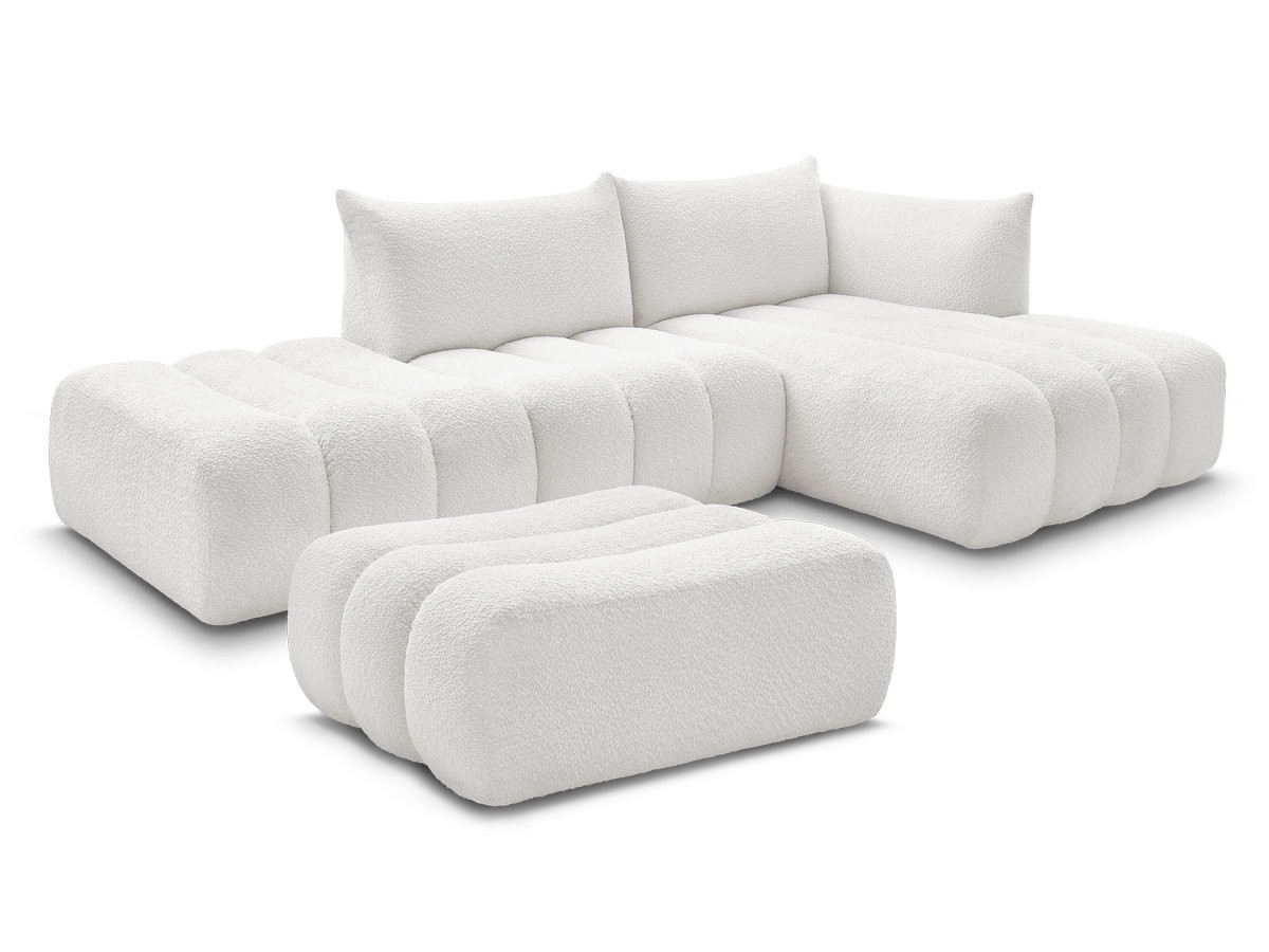 Bobochic Azra Ecksofa mit Pouf 319 × 178 cm