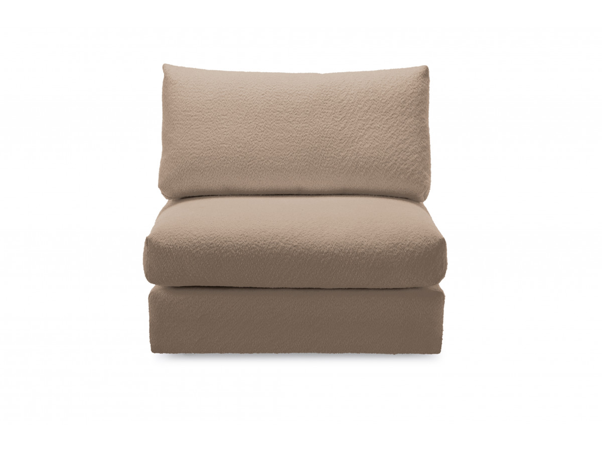 Bobochic Paris Sofamodul 1-Sitzer Bouclé-Stoff Braun