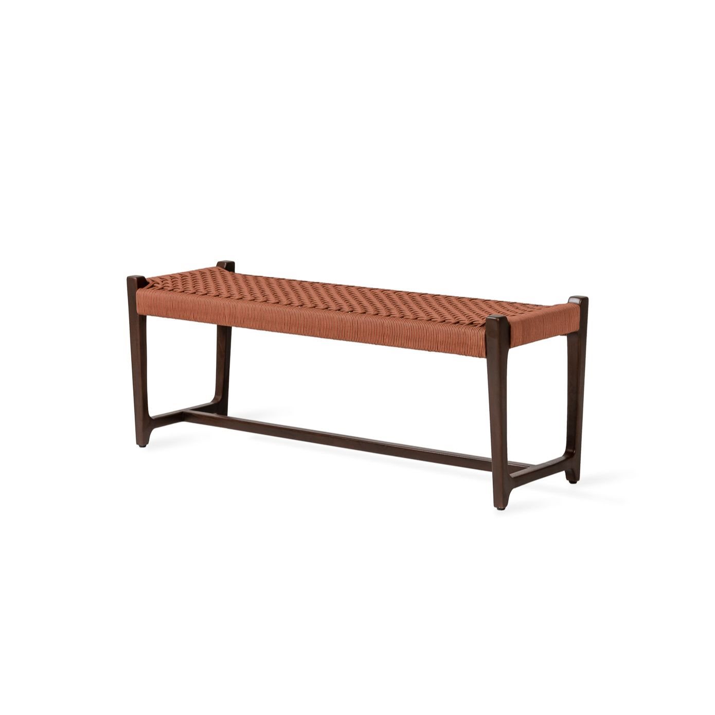 Jesper Home Outdoor-Bank Kuwana Cinnamon-Weave Gestell Espresso 120cm