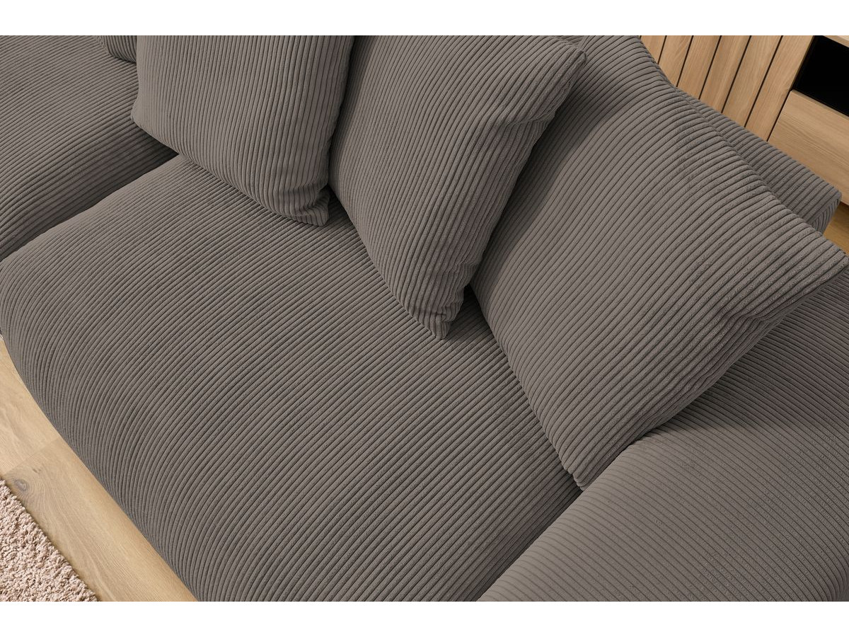 Bobochic Voltaire Sofa 4-Sitzer 320 × 124 cm Cordsamt Taupe