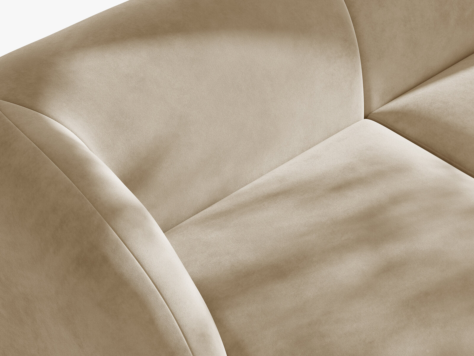 Micadoni 5-Sitzer Symmetrisches Ecksofa Miley Samt Venus Beige