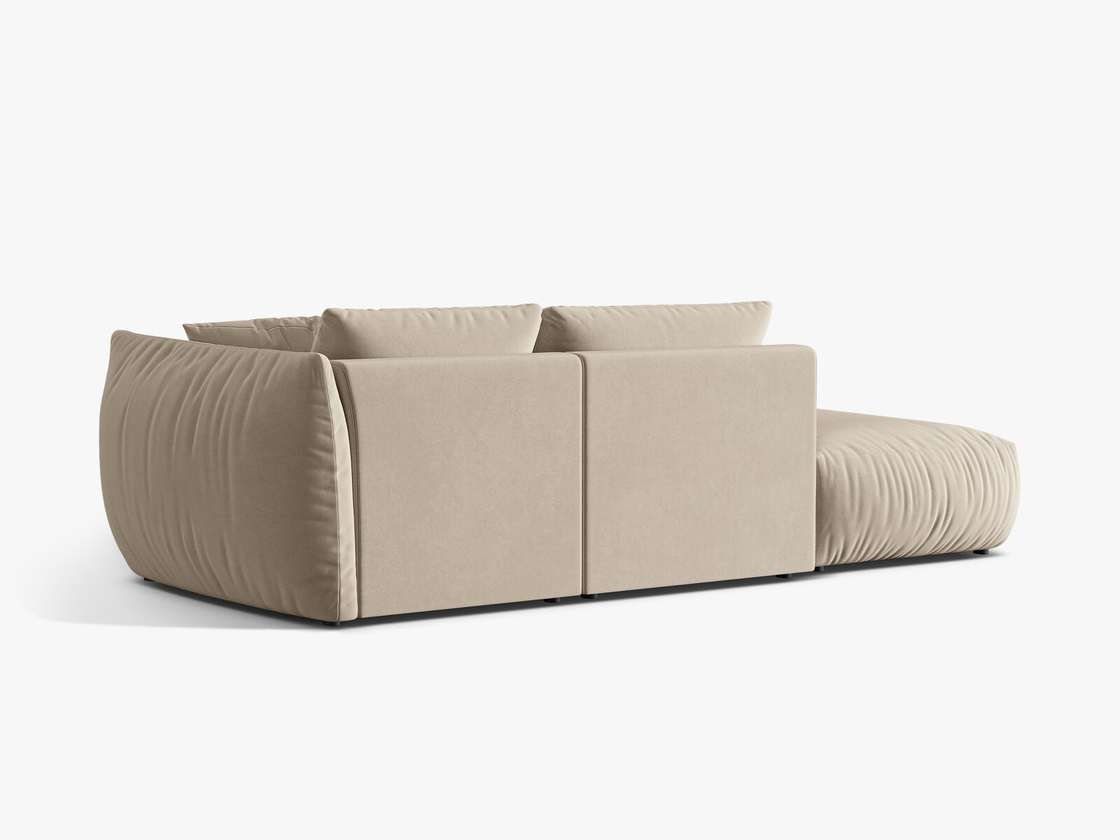 Micadoni Modulares Sofa Chris 3-Sitzer Links Samt Ecru