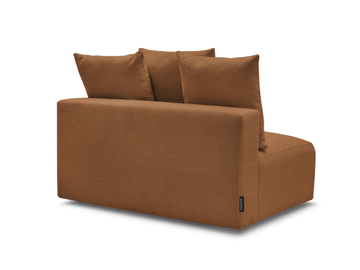 Bobochic Voltaire Sofamodul 2-Sitzer 142 × 100 cm Melange-Stoff Orange